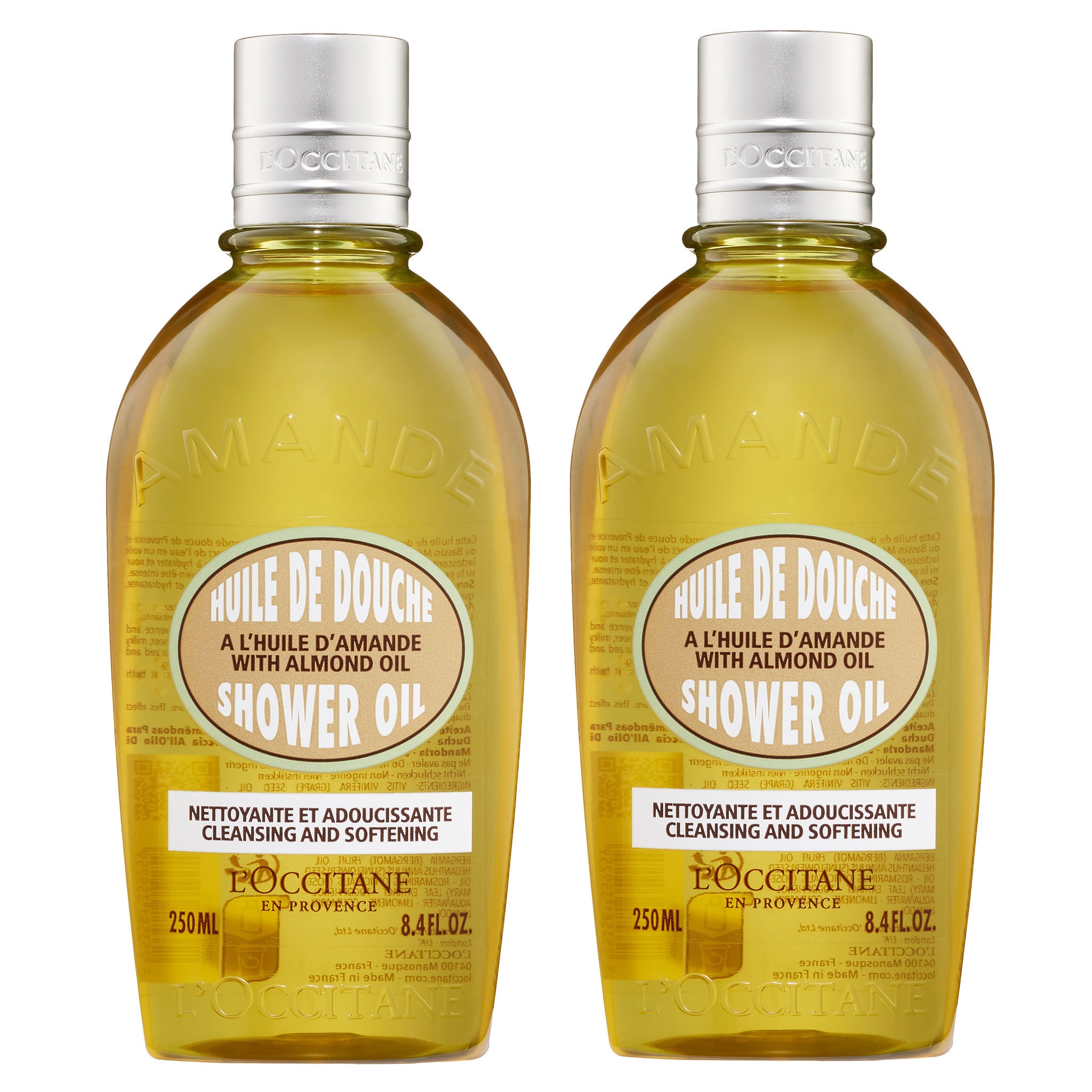 L'Occitane Almond Shower Oil, 2-pack, 8.4 fl oz