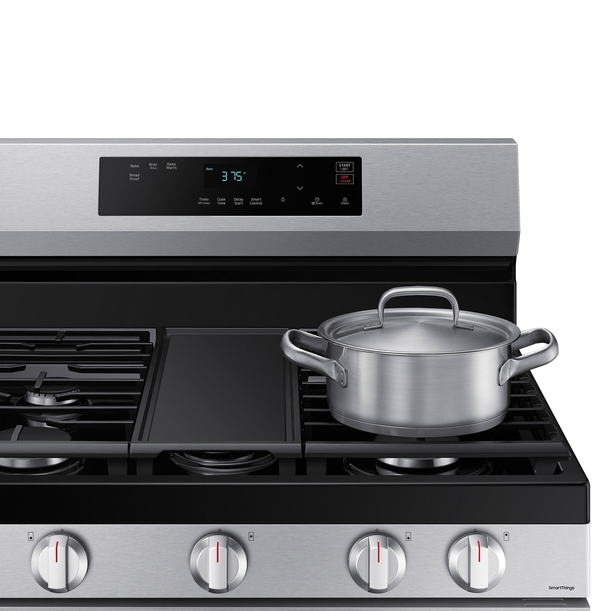 Samsung 6.0 cu. ft. Smart Freestanding Gas Range with Integrated Griddle