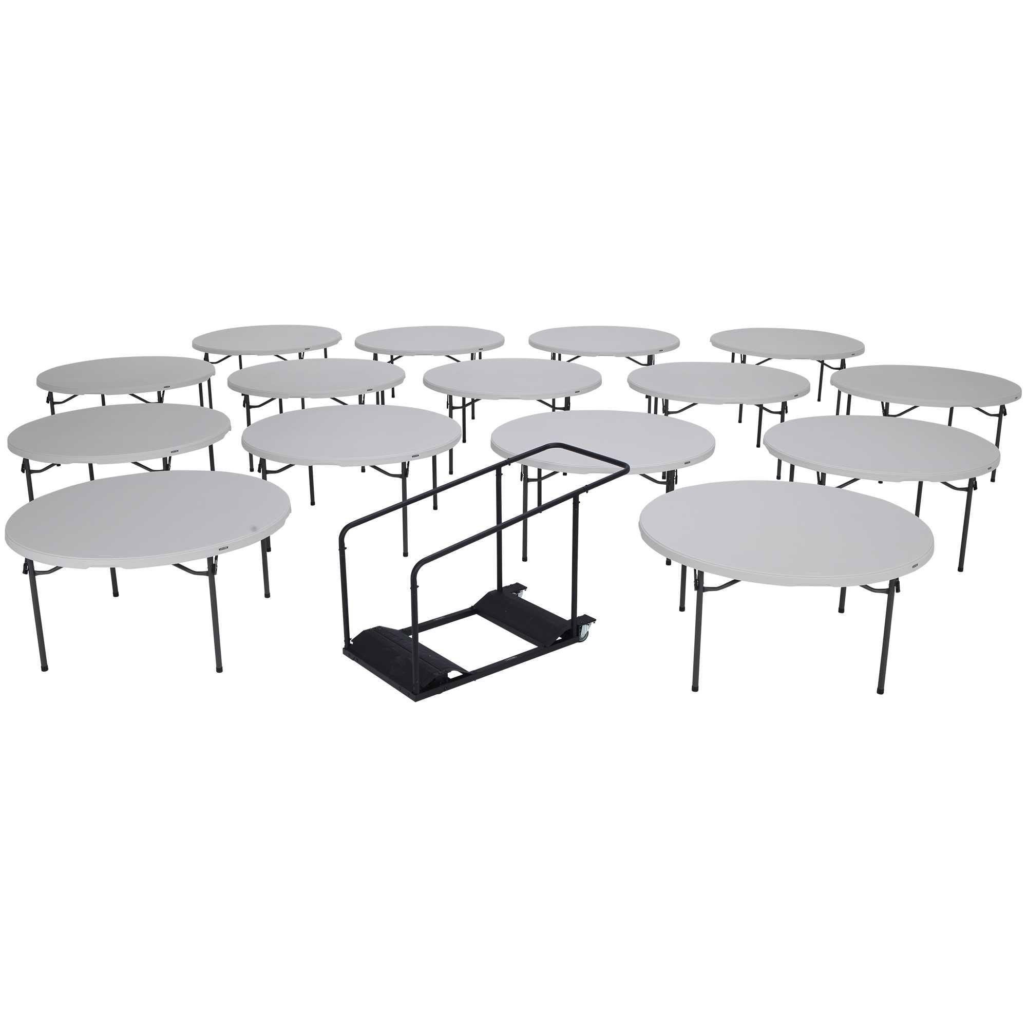 Lifetime 60" Round Table, 15-pack with Cart