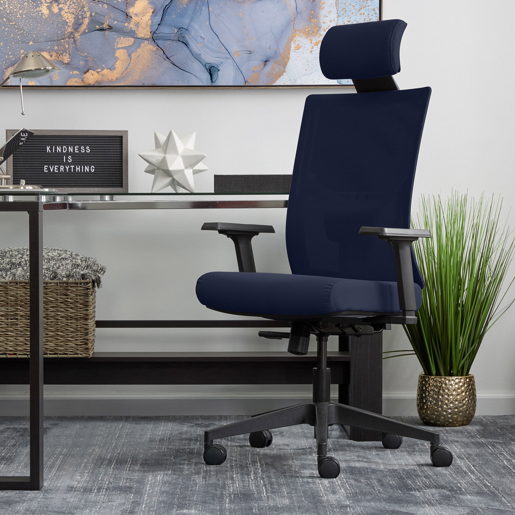 La-Z-Boy Executive Mesh Office Chair with Headrest