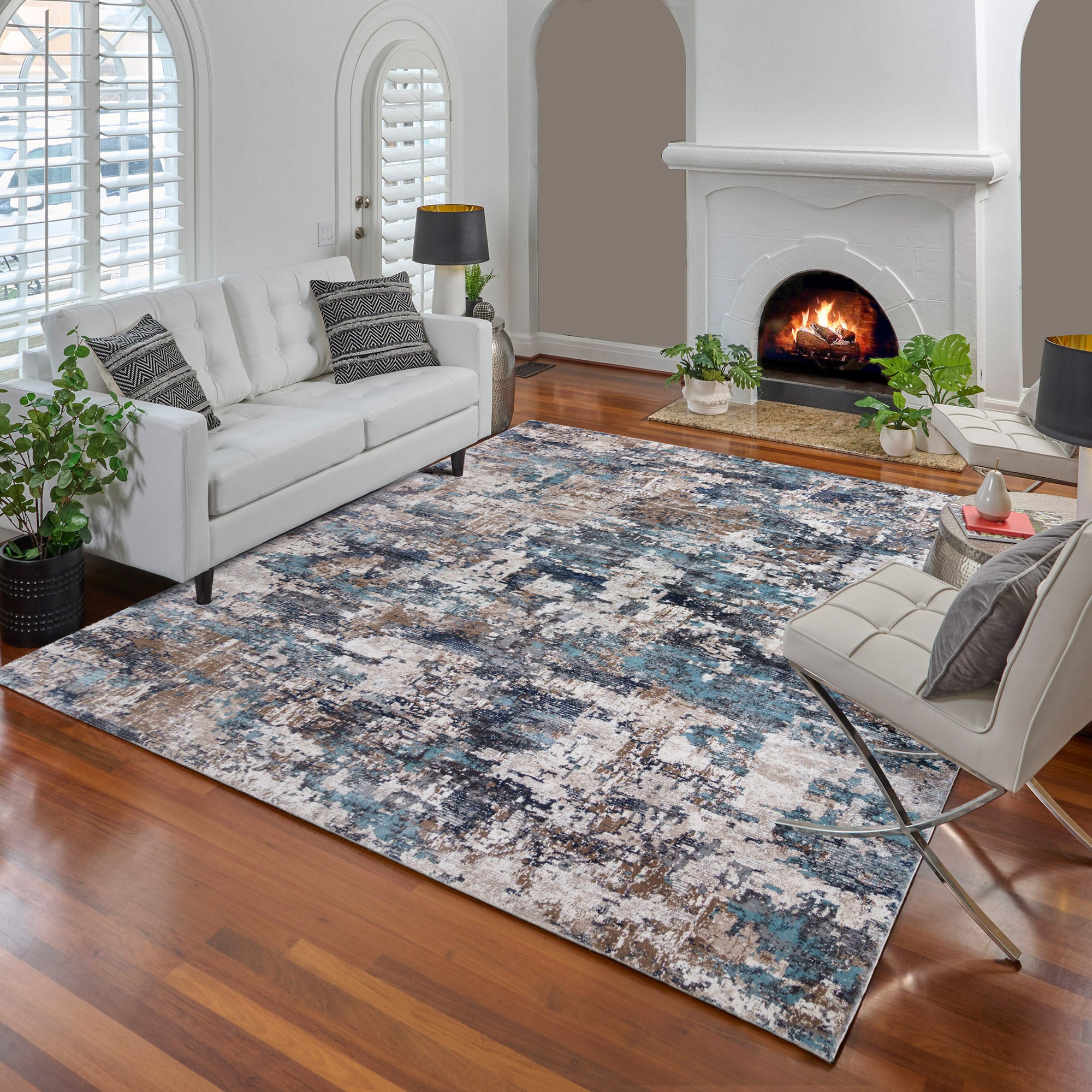 Roma Teagan Blue Rug Collection
