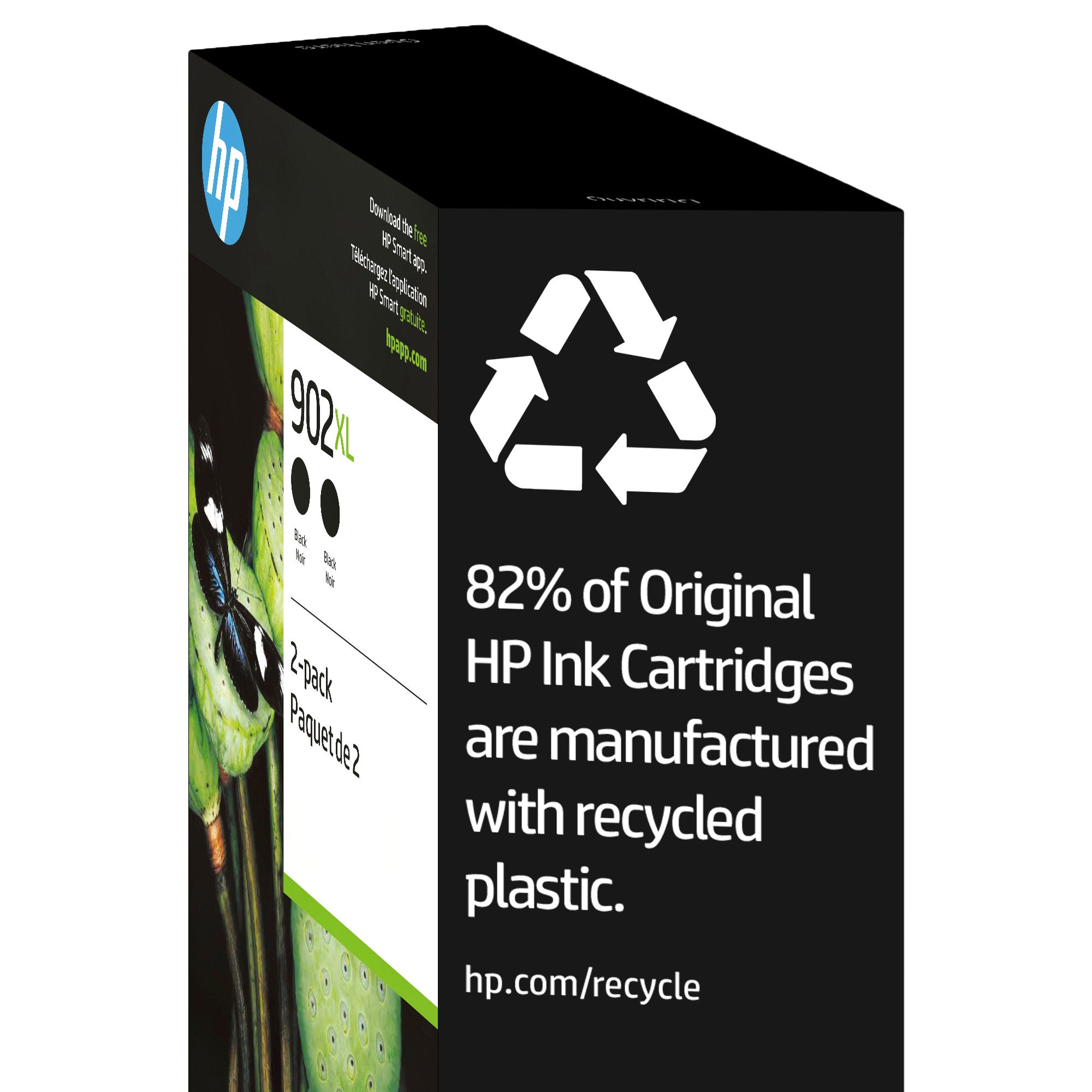 HP 902XL High Yield Ink Cartridge, Black, 2-Count