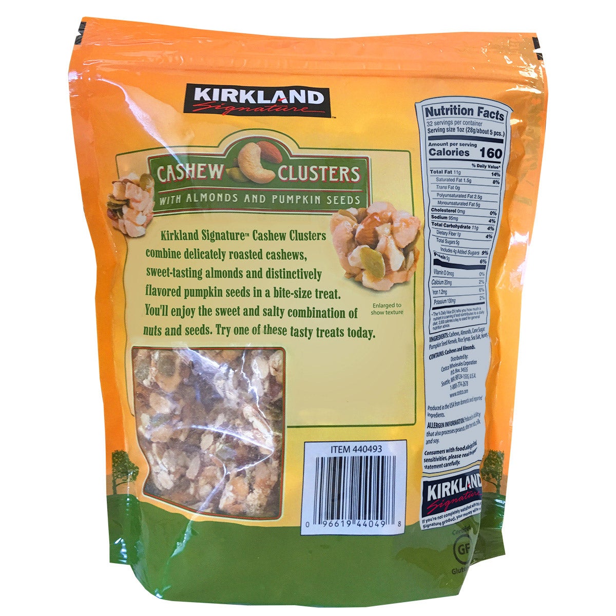 Kirkland Signature Cashew Clusters, 2 lbs