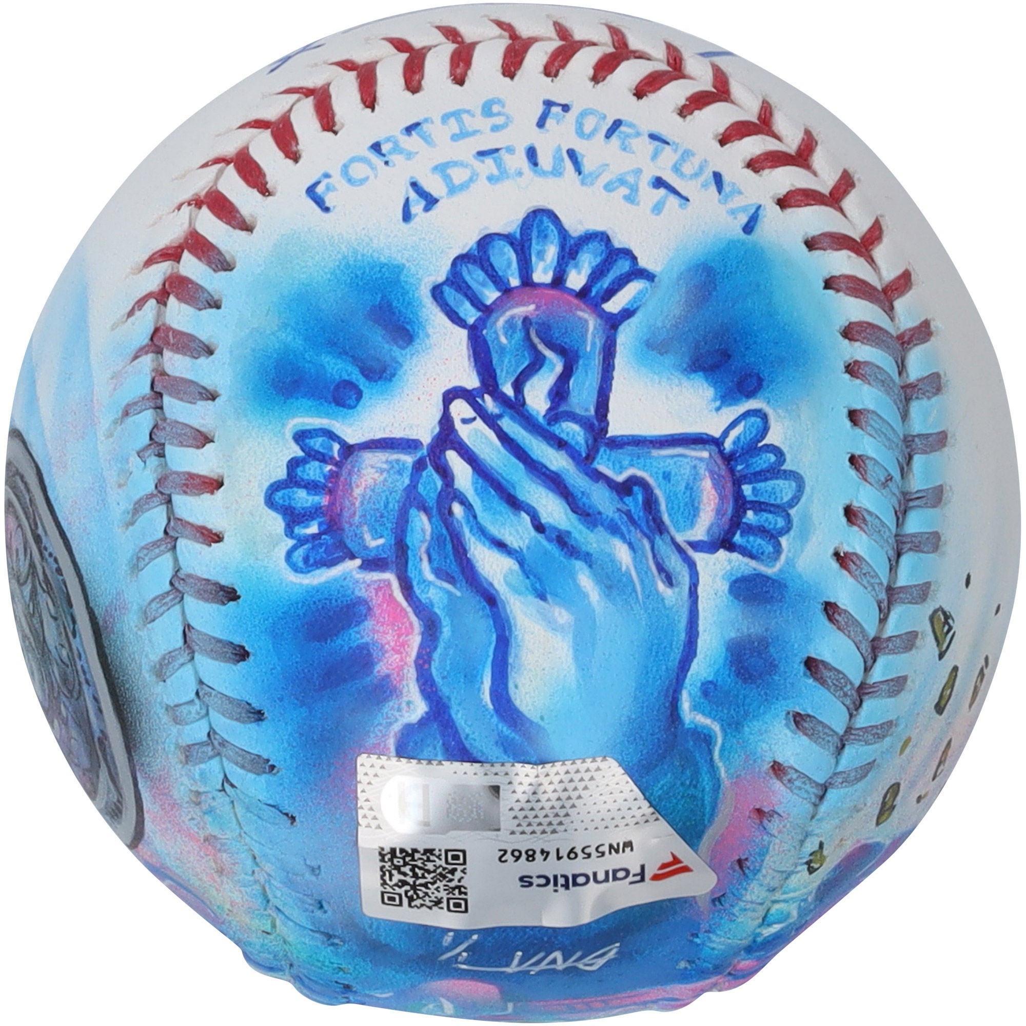 Keanu Reeves John Wick Autographed Baseball - Art by DNA Paint - Fanatics Authenticated
