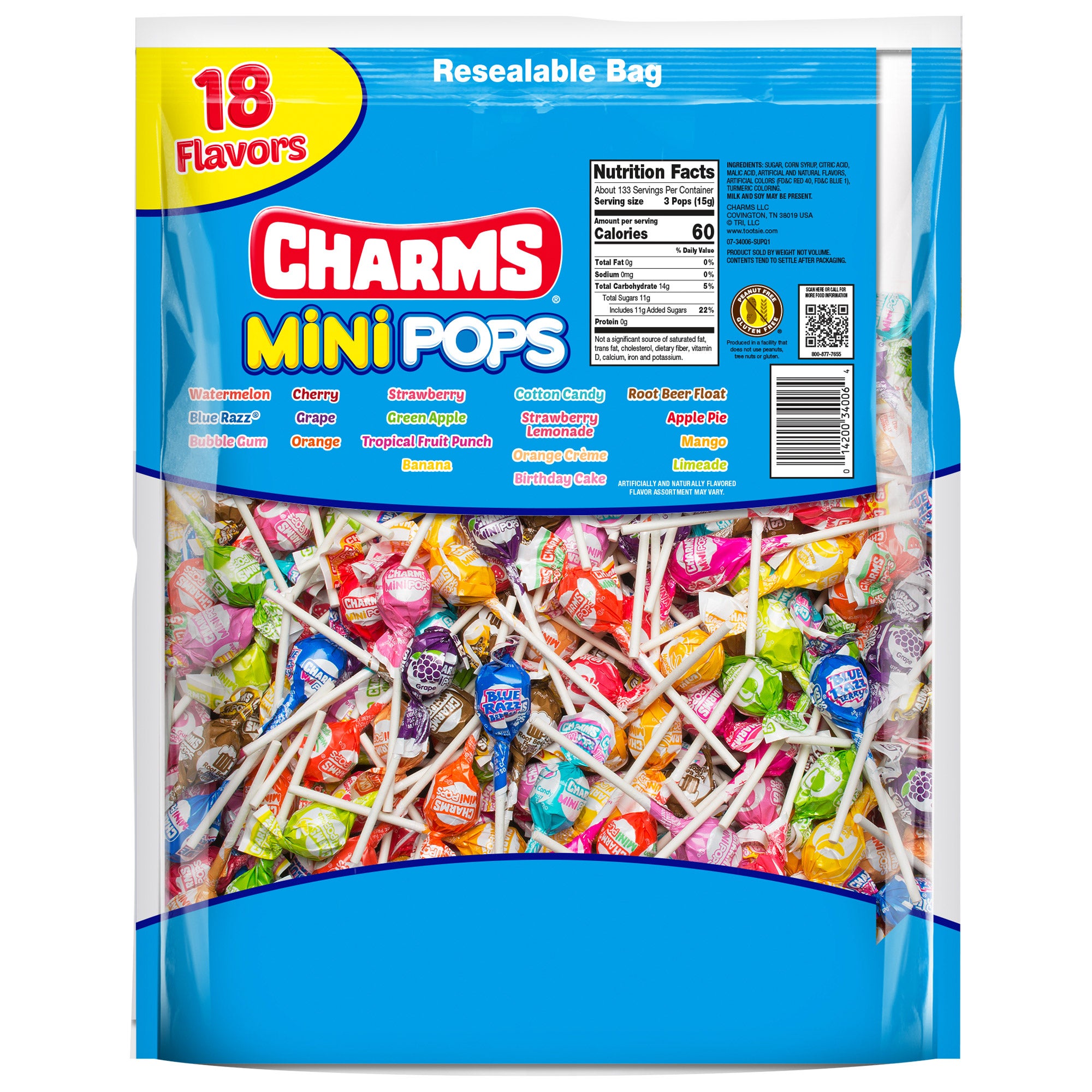 Charms Mini Pops, Assorted Flavors, 400-count
