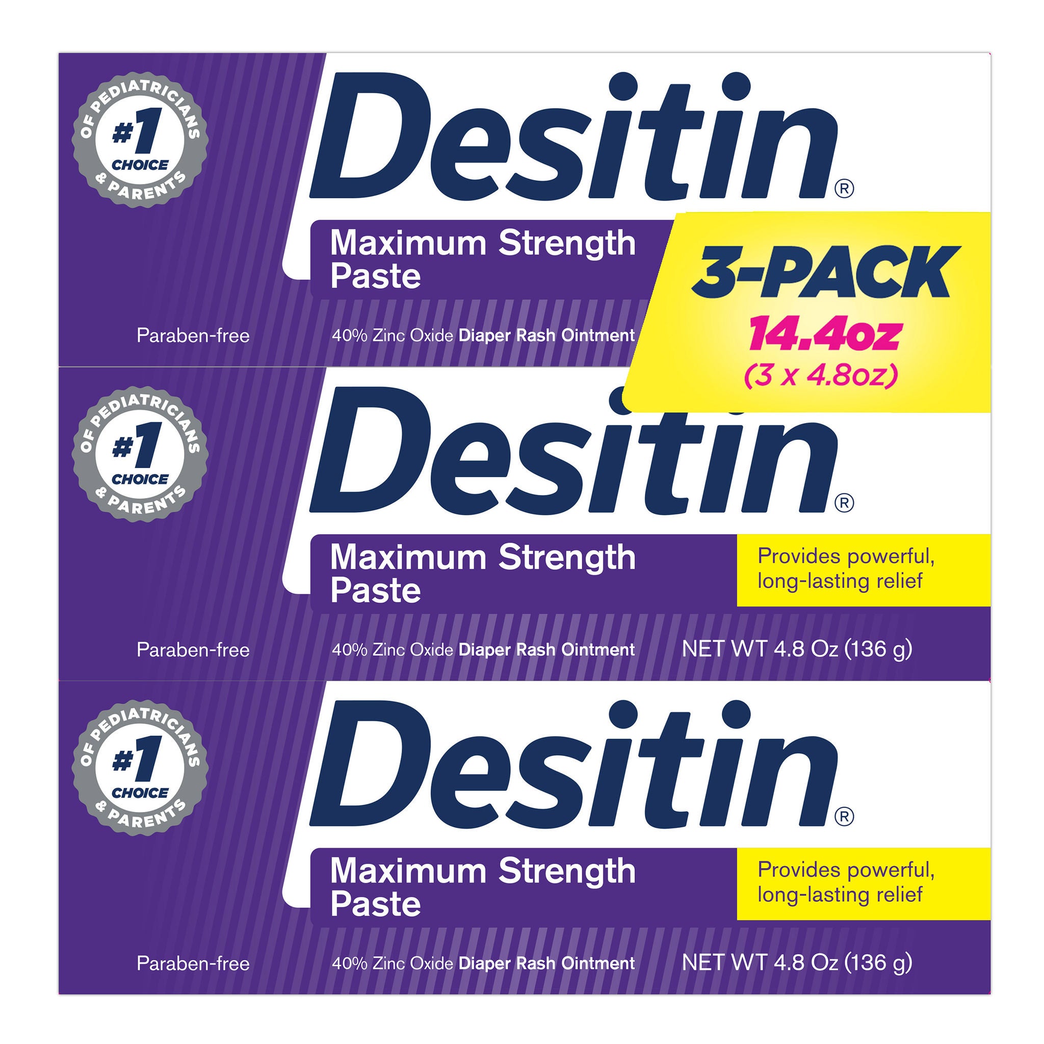 Desitin Maximum Strength Baby Diaper Rash Cream with 40% Zinc Oxide, 14.4 Ounces