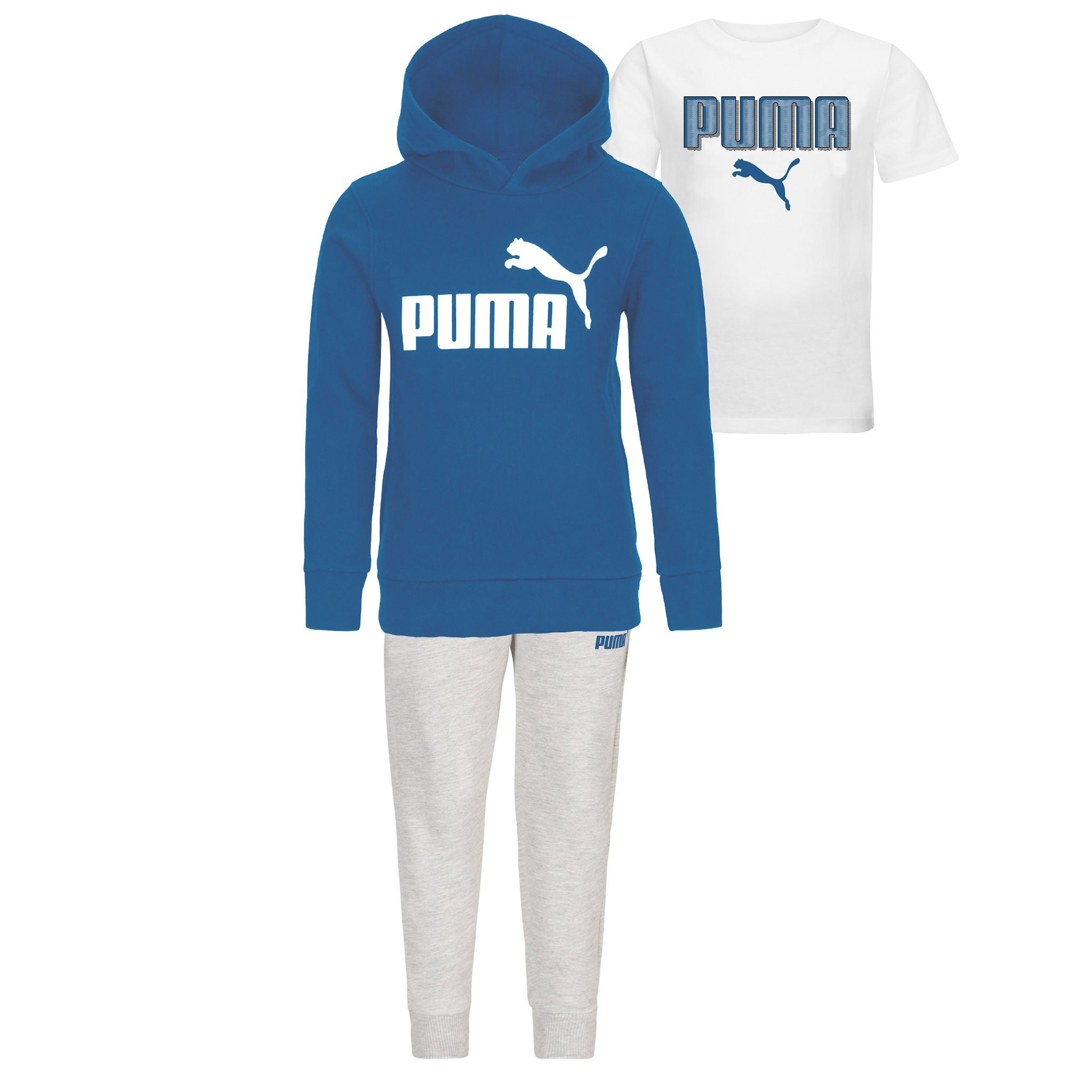 Puma Kids' 3-piece Set, Blue and Gray