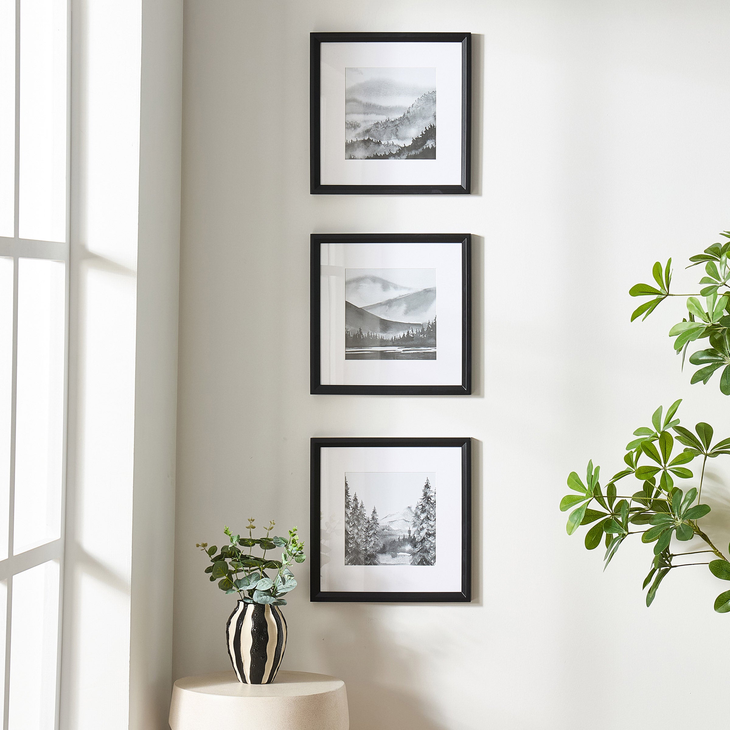 Curations by VCNY Home 12" x 12" Square Gallery Frame Set, Set of 3
