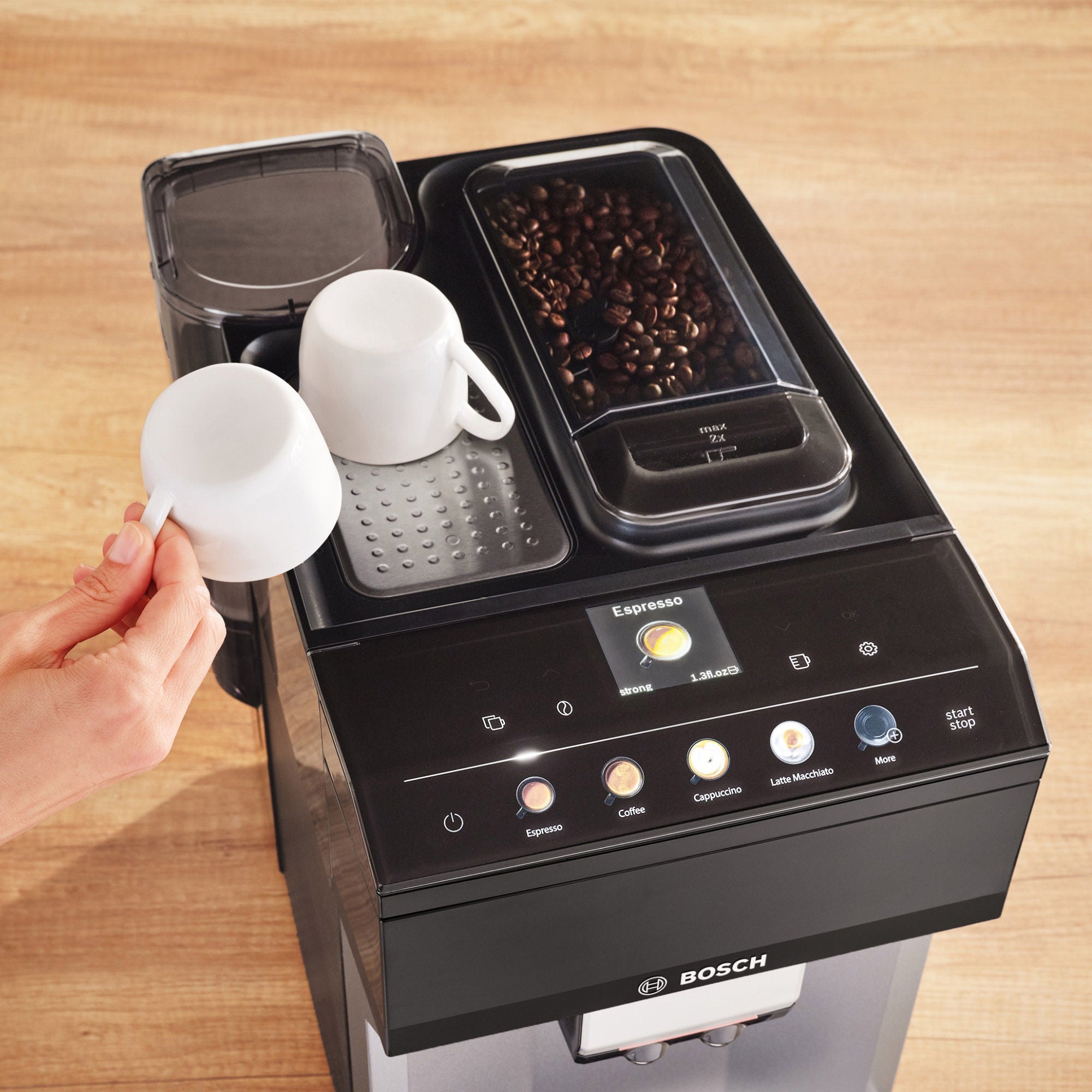 Bosch 500 Series Fully Automatic Espresso and Coffee Machine, Dark Silver