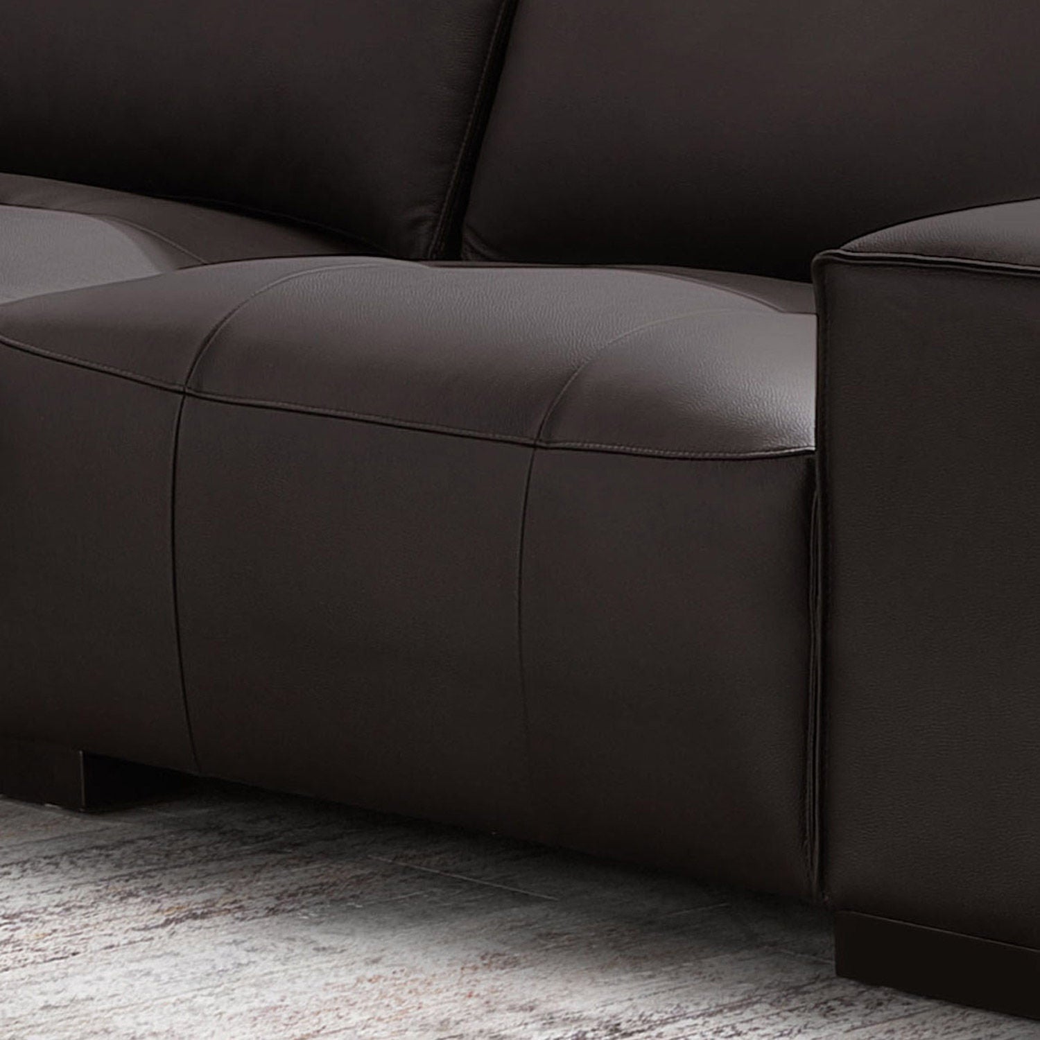 Teagan 6-piece Leather Modular Sectional with Ottoman