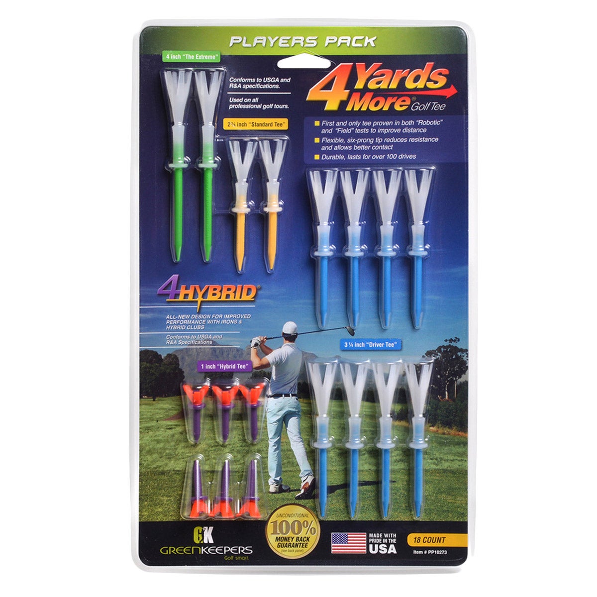 4 Yards More Golf Tee Players Pack