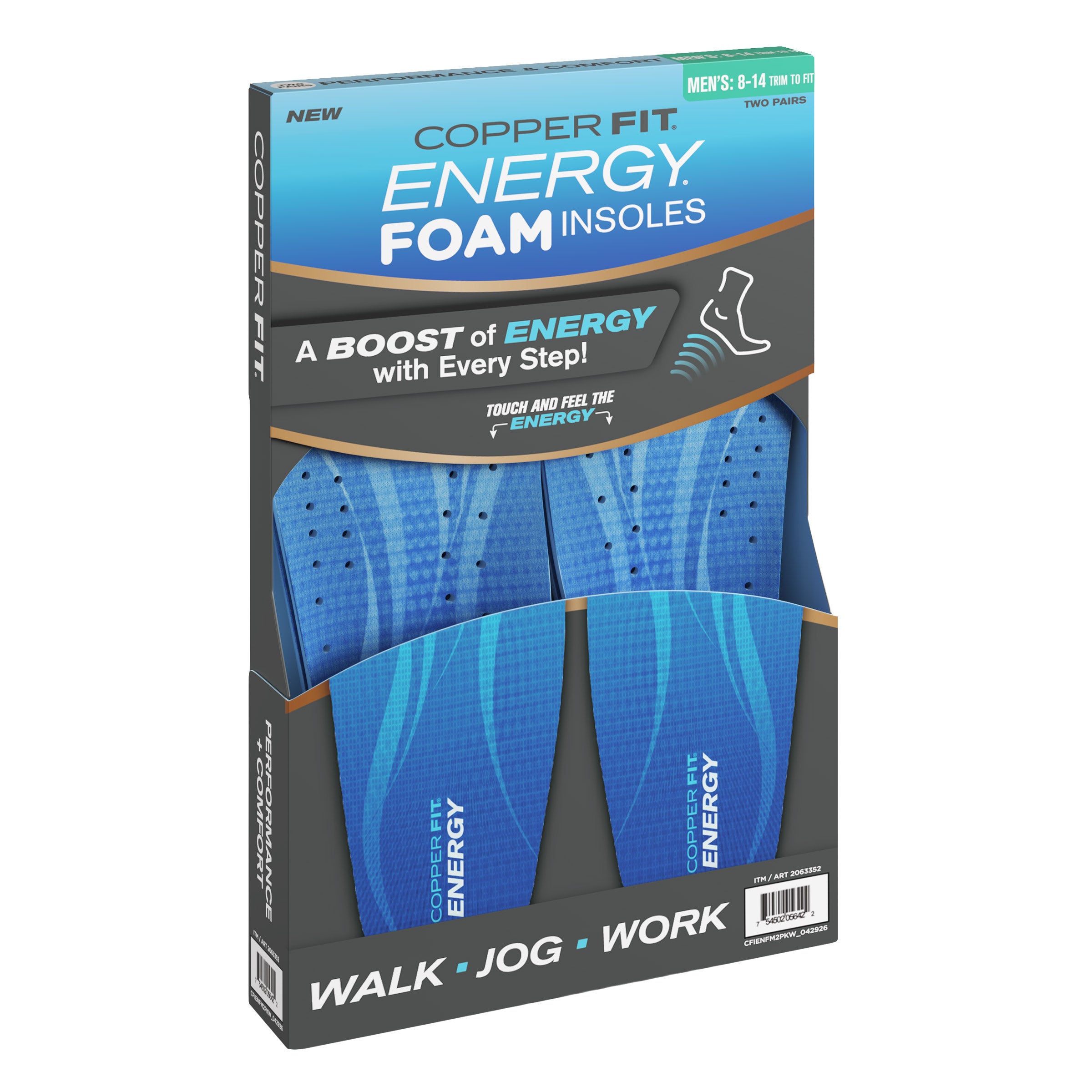 Copper Fit Energy Foam Insoles