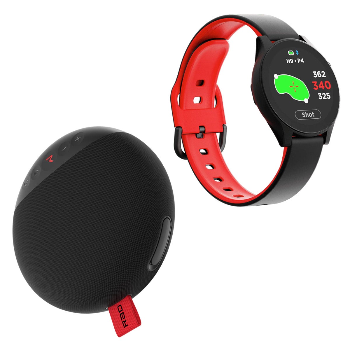 Rad Golf Watch+ GPS Golf Smartwatch and Sound GPS Golf Speaker Bundle