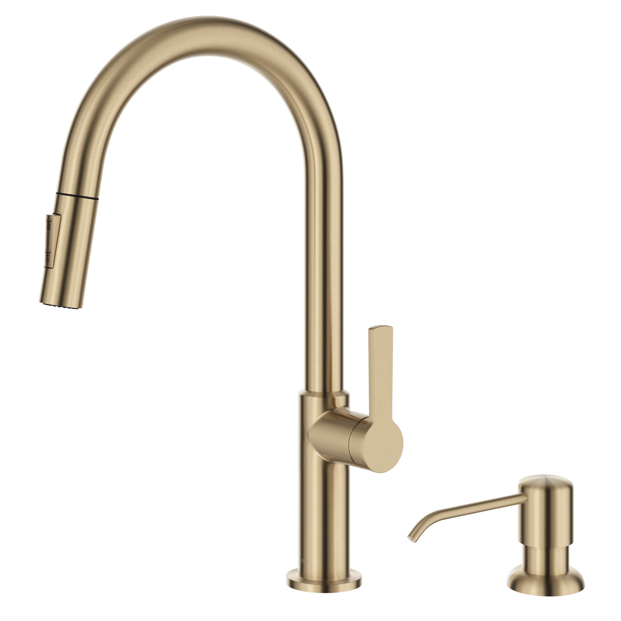 KRAUS Pull-down Kitchen Faucet with Matching Soap Dispenser