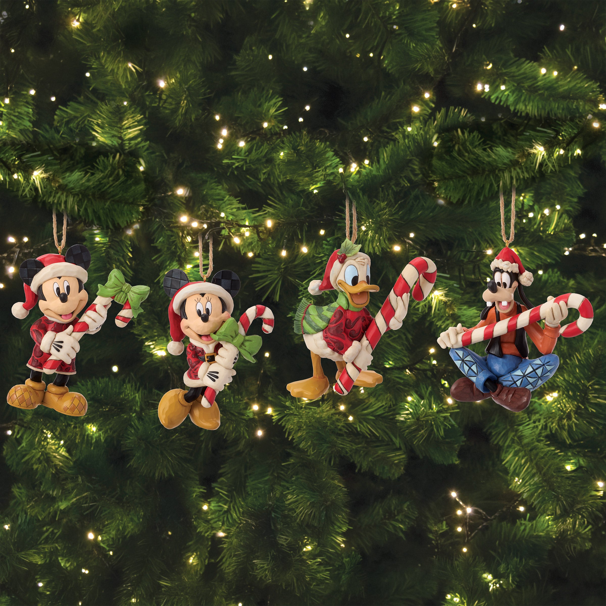 Mickey and Friends Holiday Ornaments by Jim Shore, Set of 4