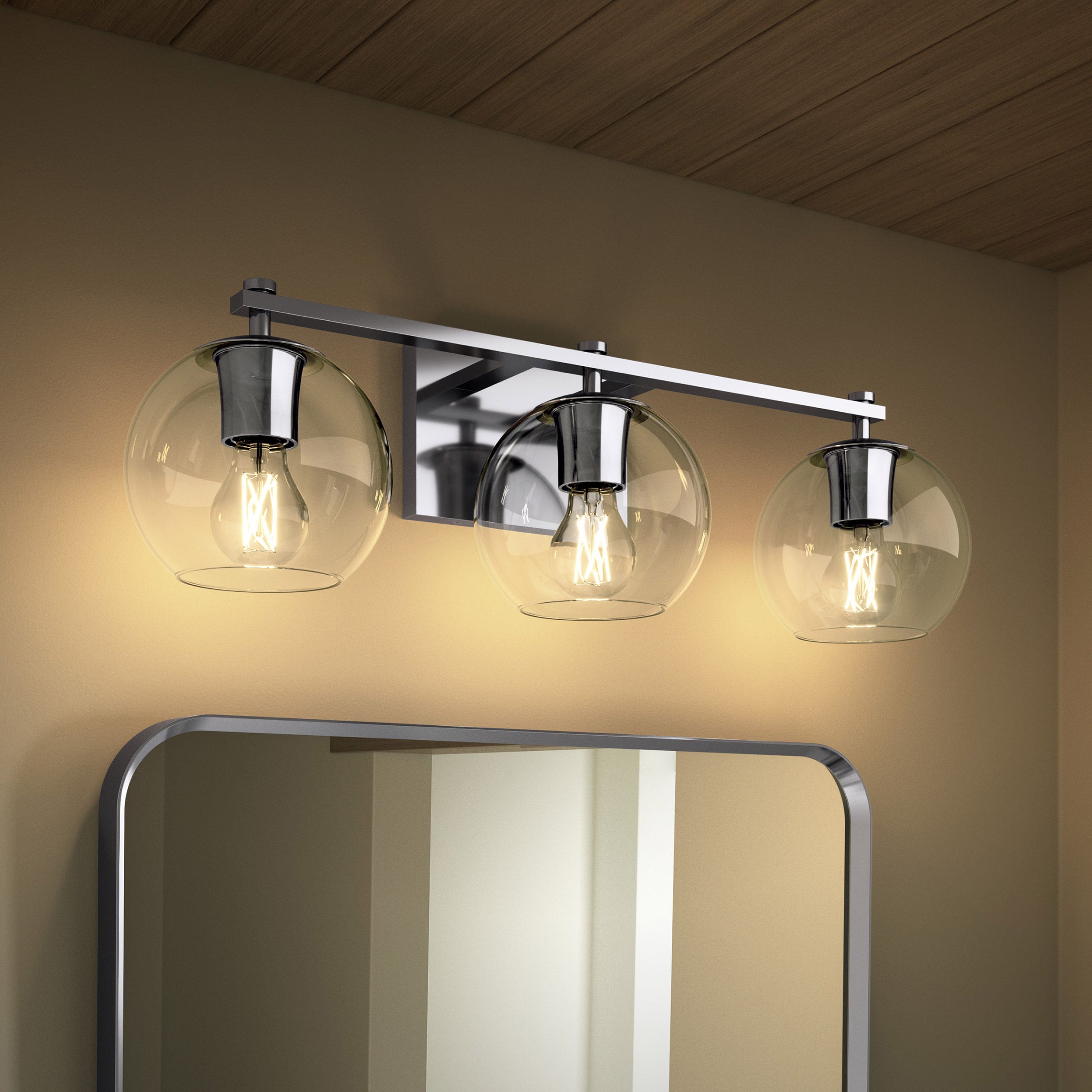 Kohler Orime Three-light Globe Glass Shade Wall Sconce