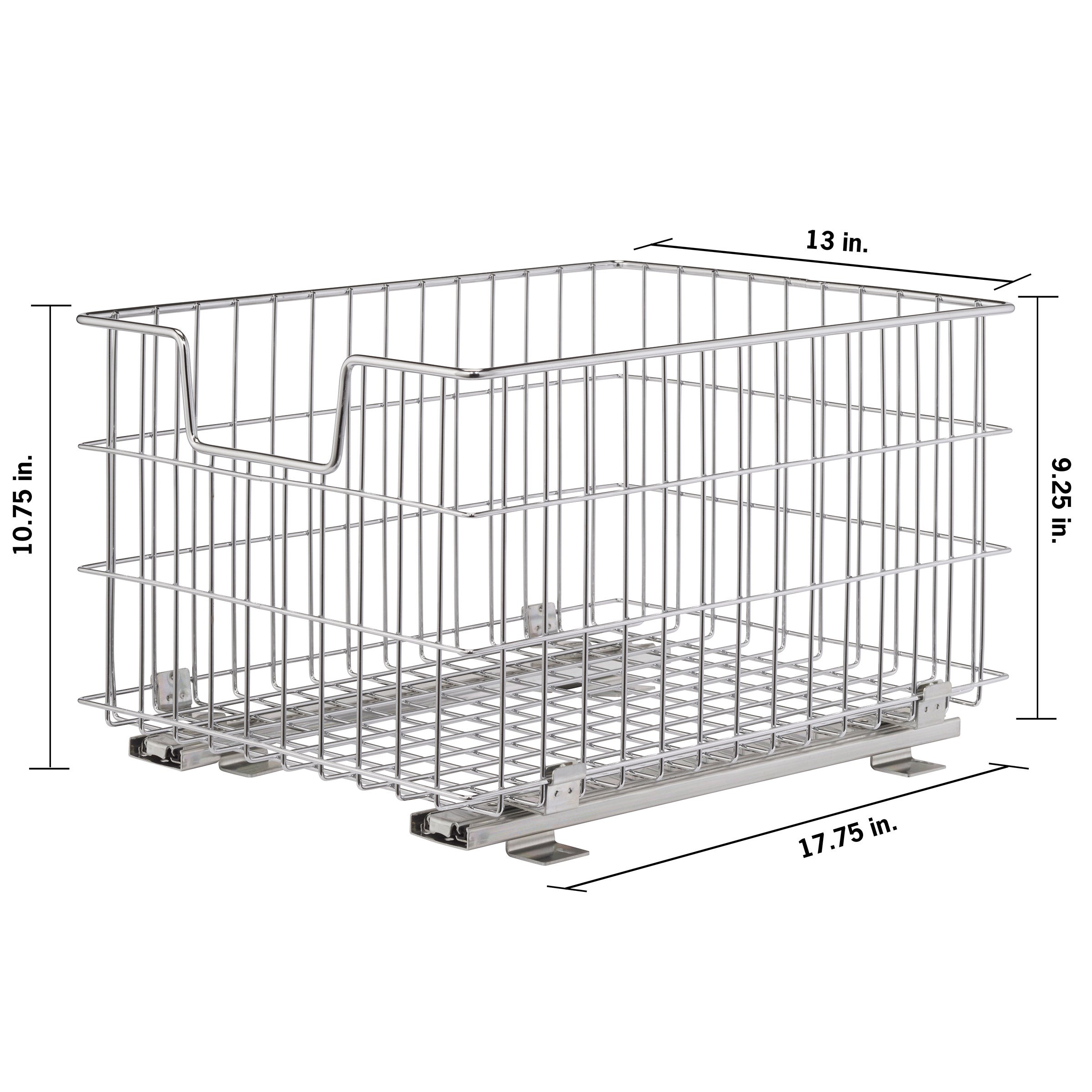 TRINITY Wire Basket w/Slide, 2-pack