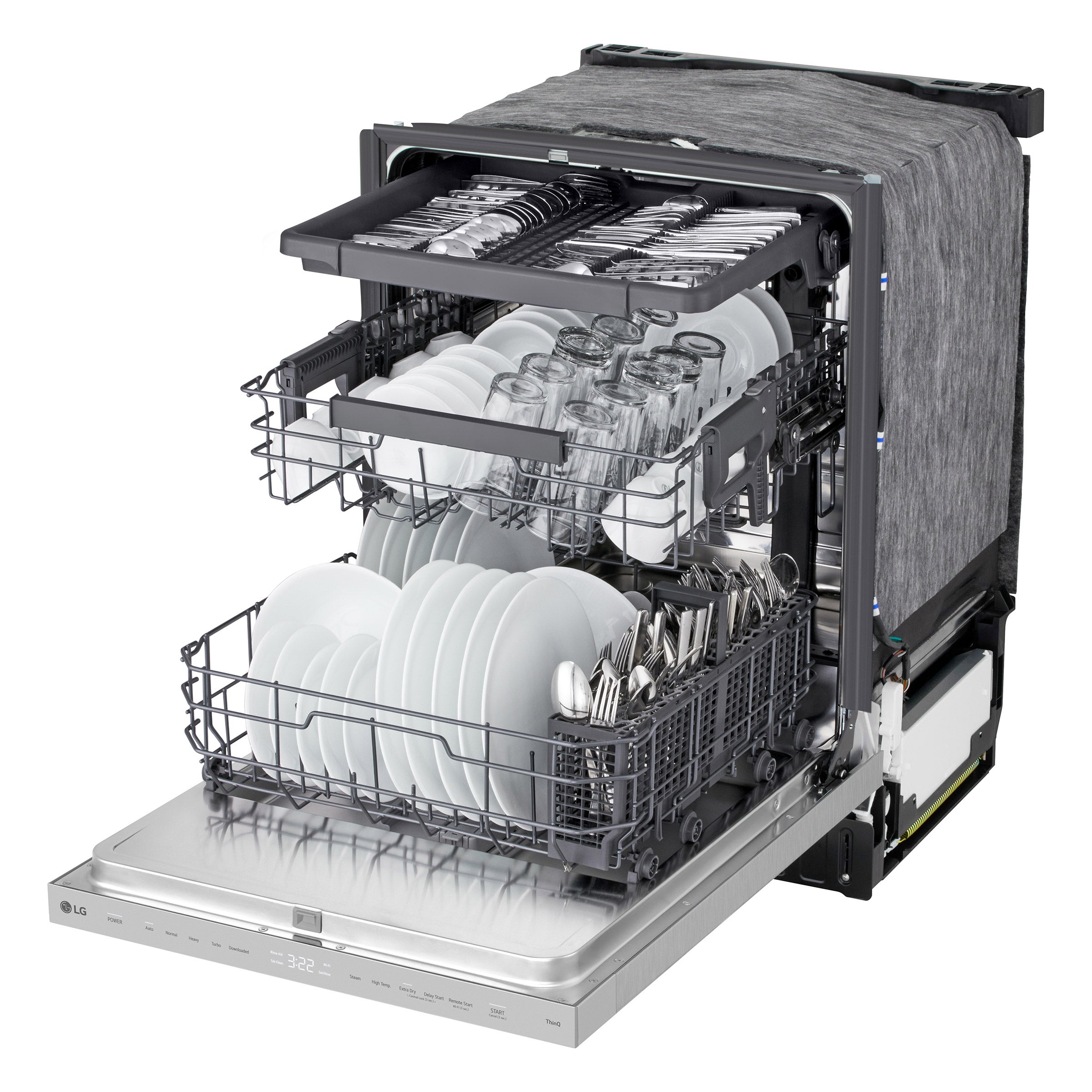 LG FlushFit Top Control Dishwasher with ThinQ Auto Leak Detection, 46 dBA