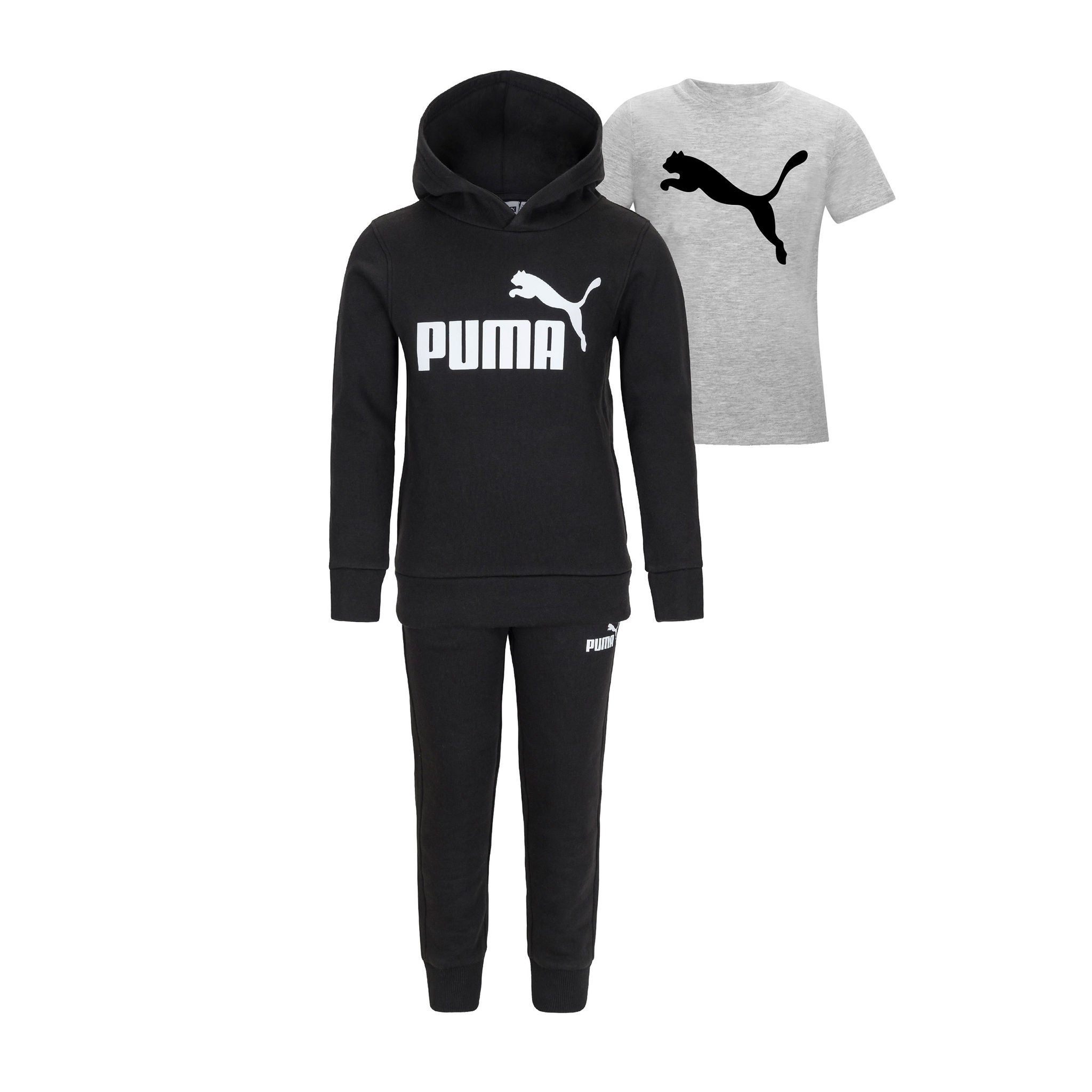 Puma Kids' 3-piece Set, Black and Gray