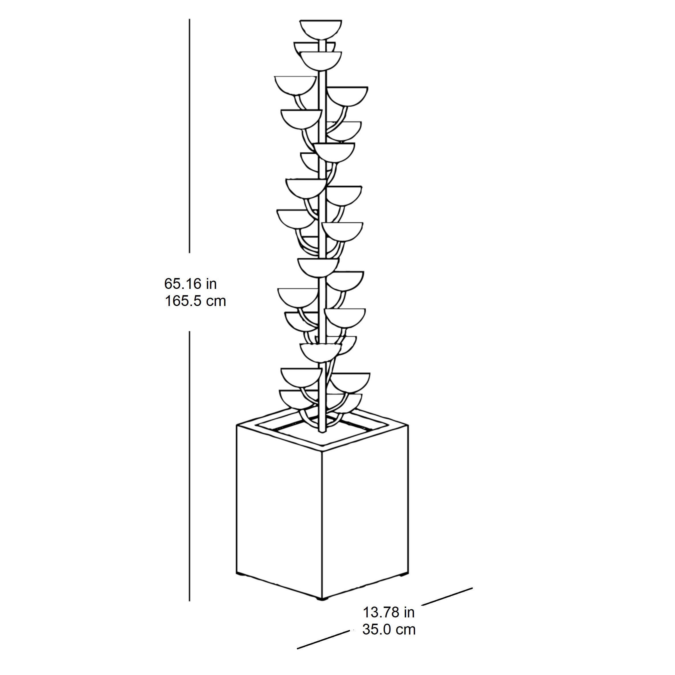 65” Bloomington Cascading Cup Fountain