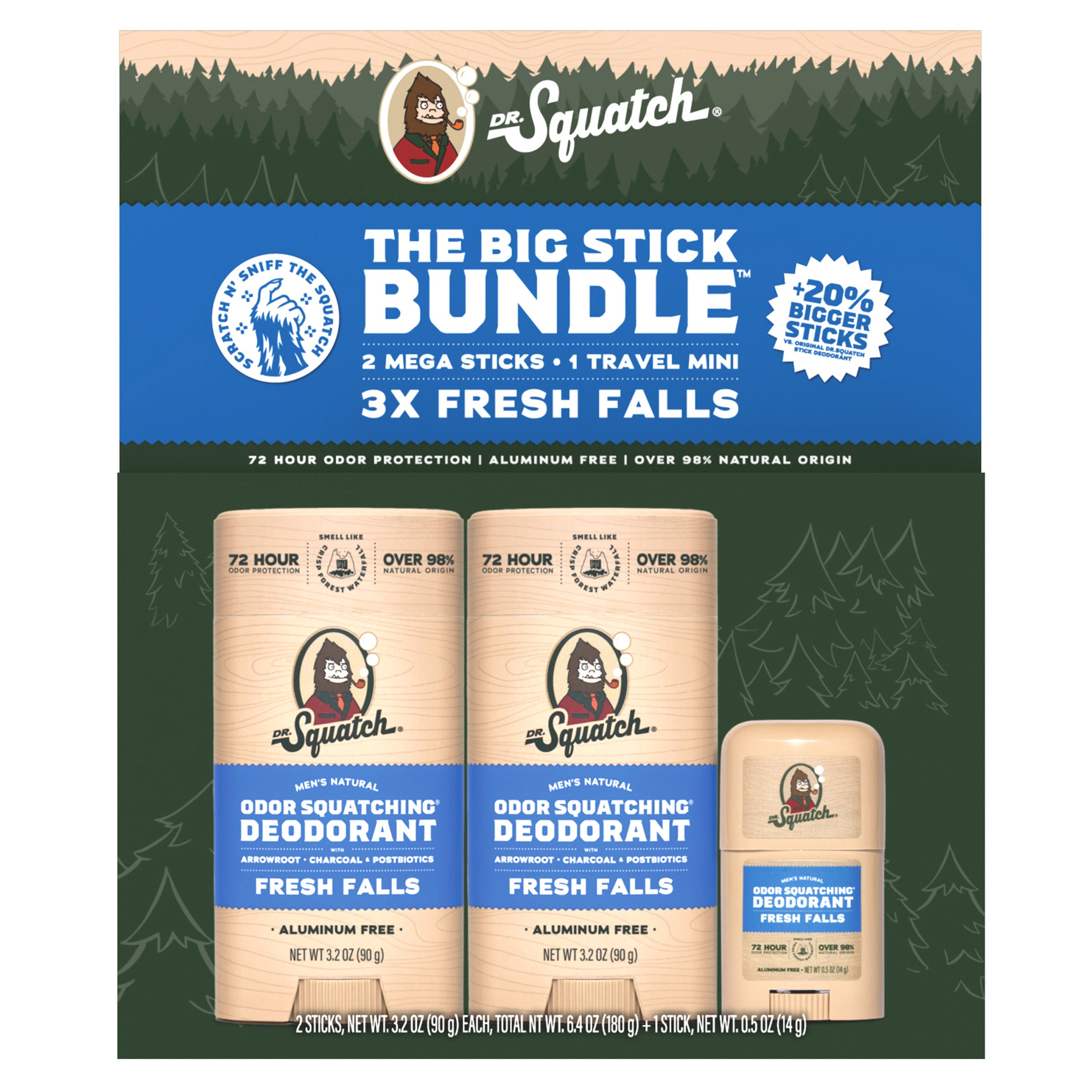 Dr. Squatch Fresh Falls Stick Deodorant Set