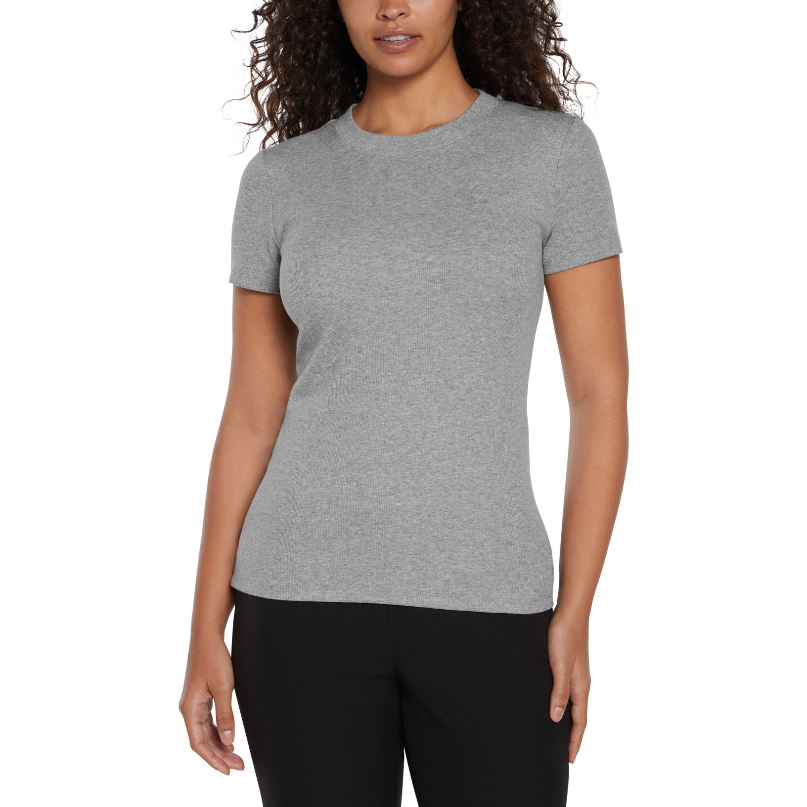 Banana Republic Women's Ribbed Crewneck T-Shirt, 3-pack