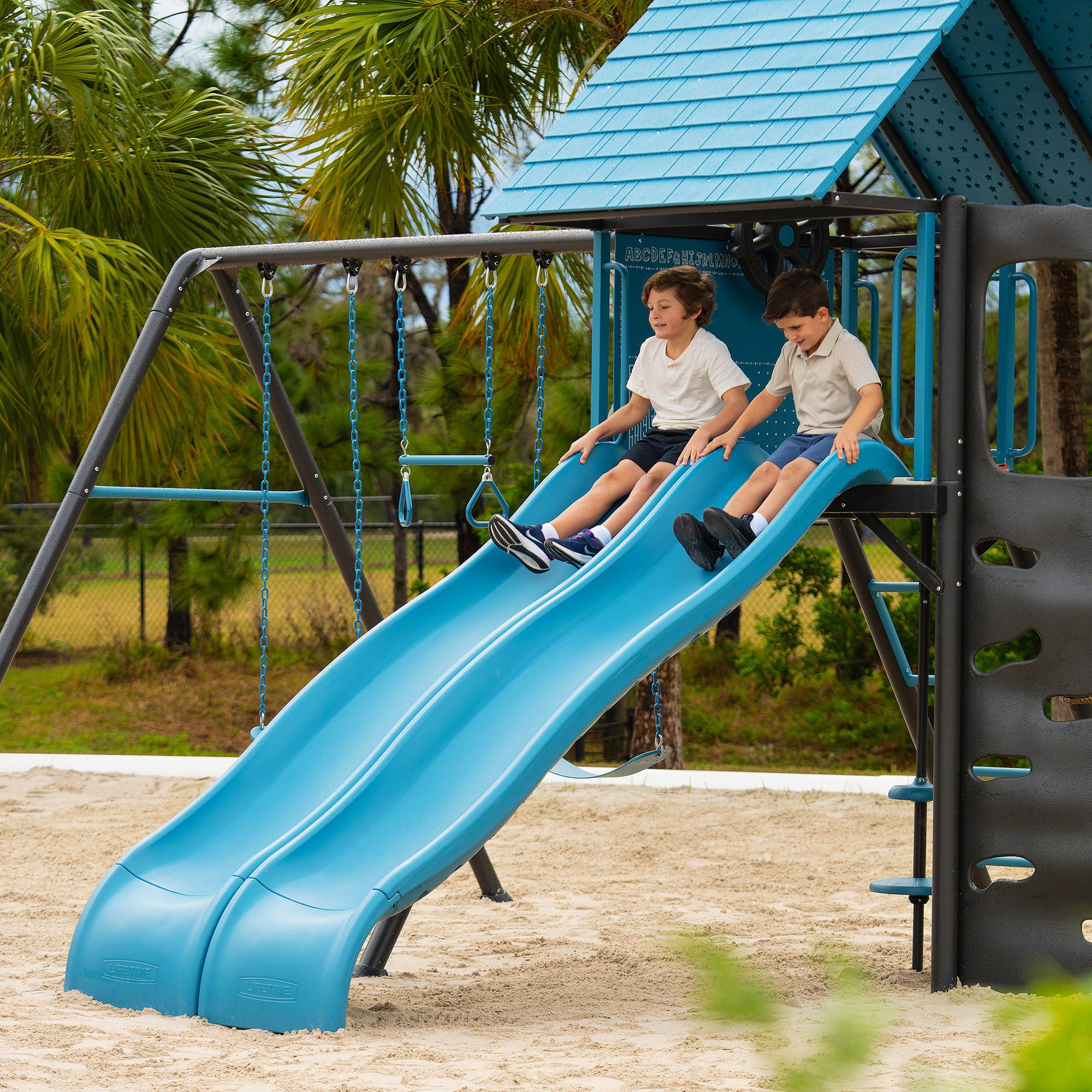 Lifetime Lookout Double Slide Swing Set - Do It Yourself