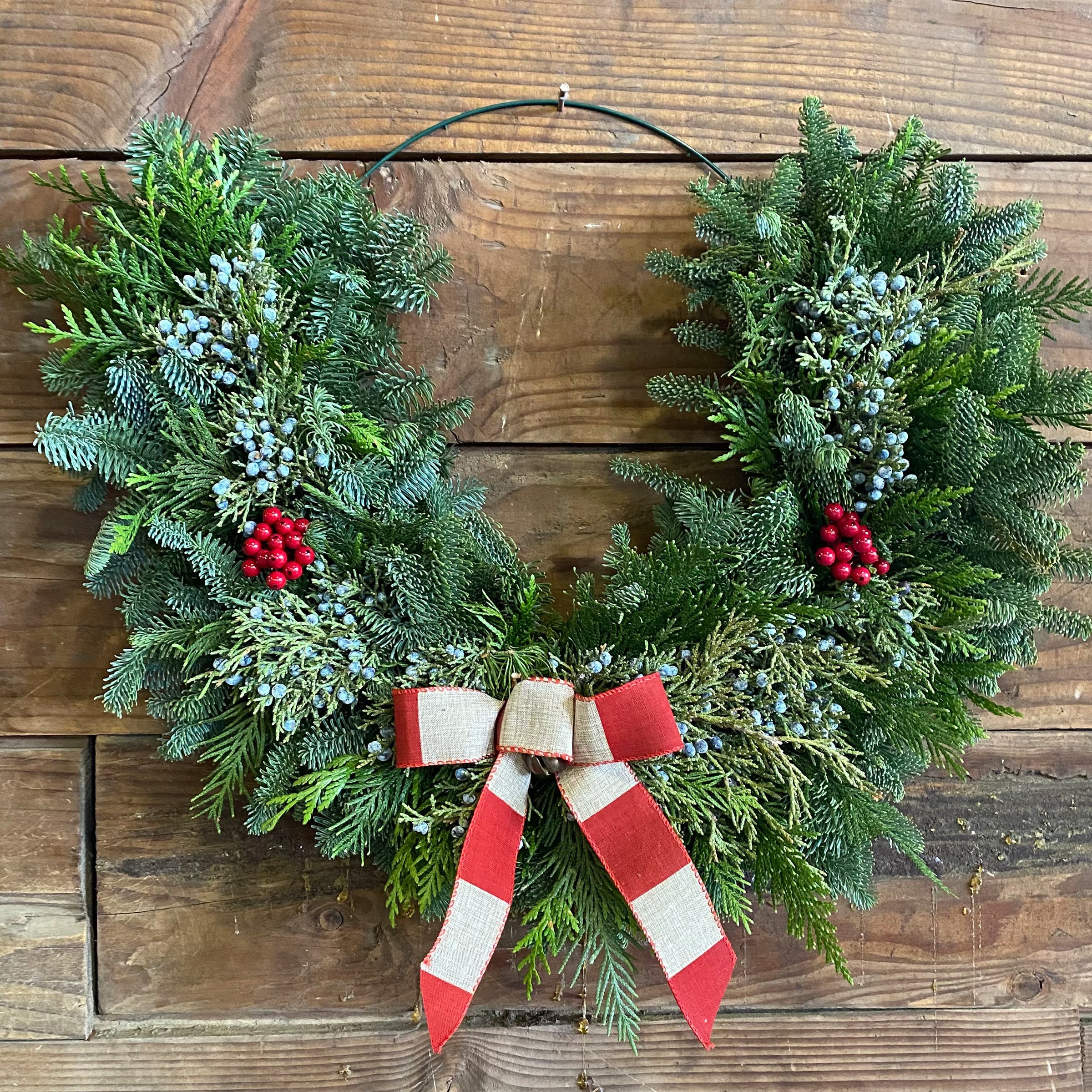 20" Fir Demi Wreath 2Pack