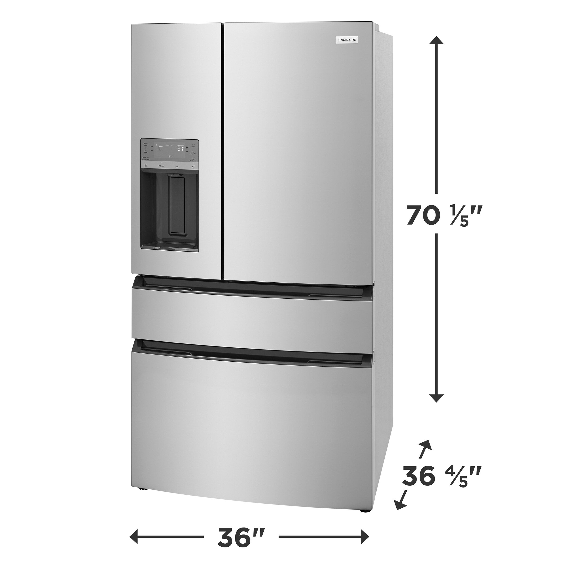 Frigidaire 26.3 cu. ft. Standard-Depth 4-Door French Door Refrigerator with Custom-Flex Temp Drawer