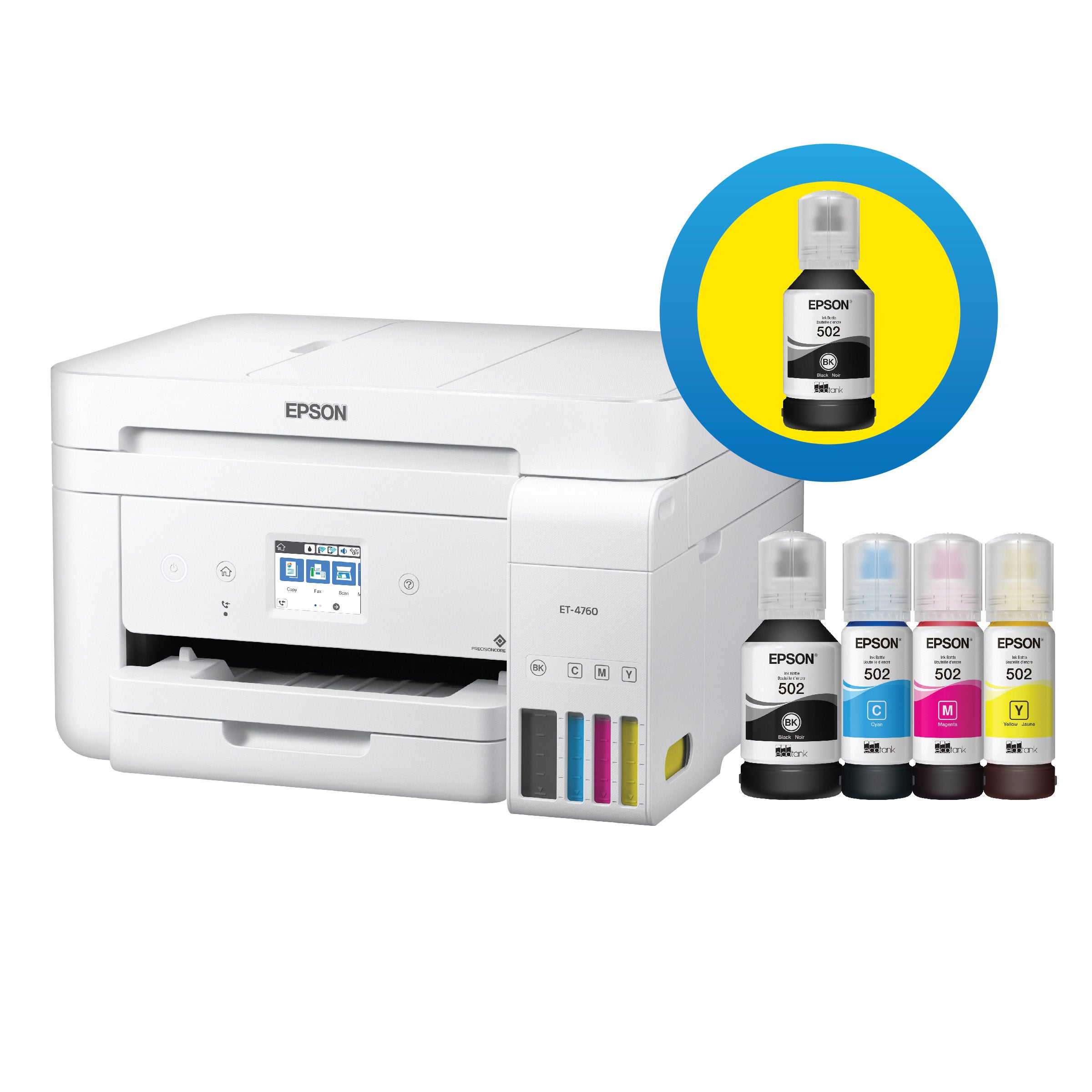 Epson EcoTank ET-4760 Special Edition All-in-One Wireless Supertank Printer With Bonus Black Ink
