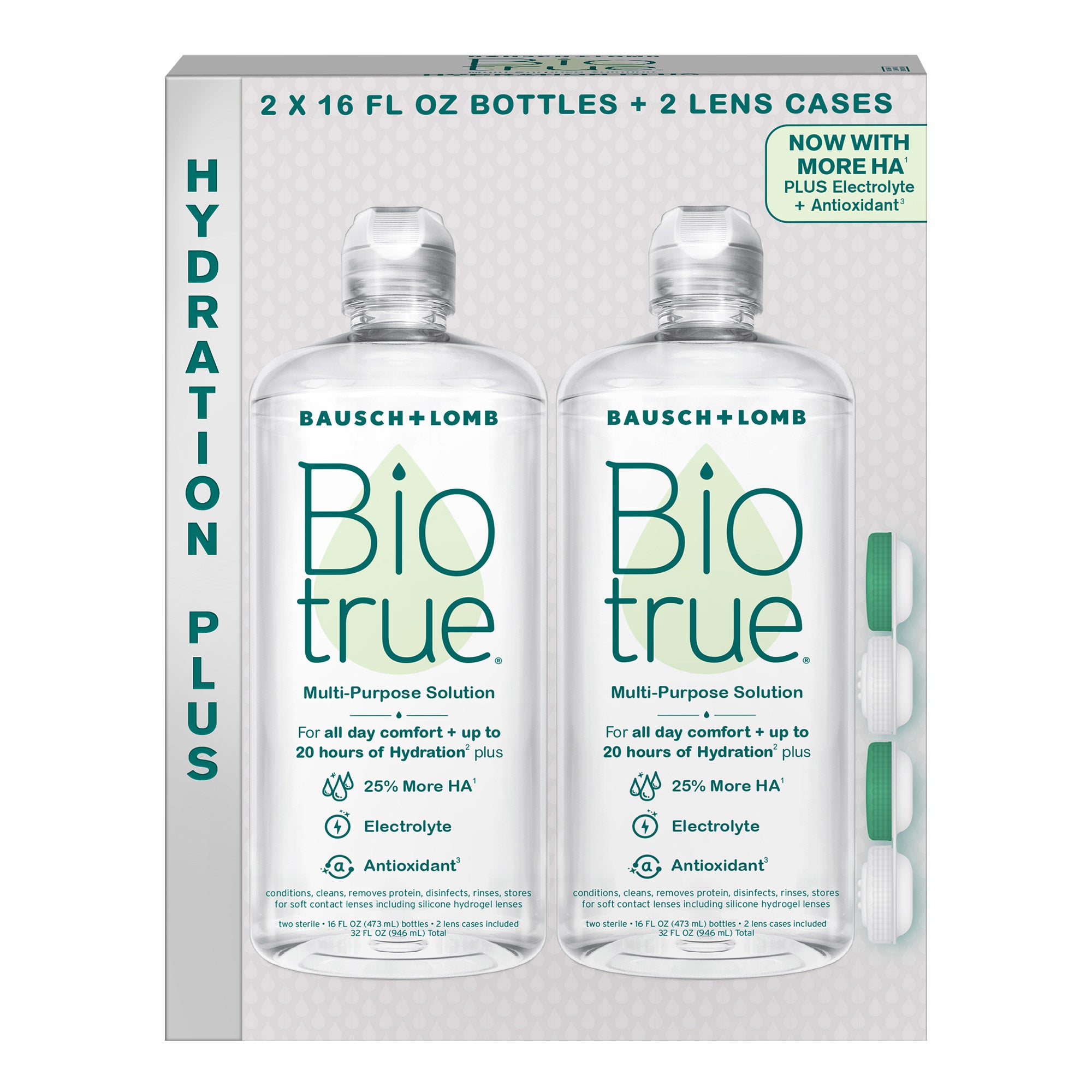 Biotrue Hydration Plus Multi-Purpose Solution, 32 Fluid Ounces