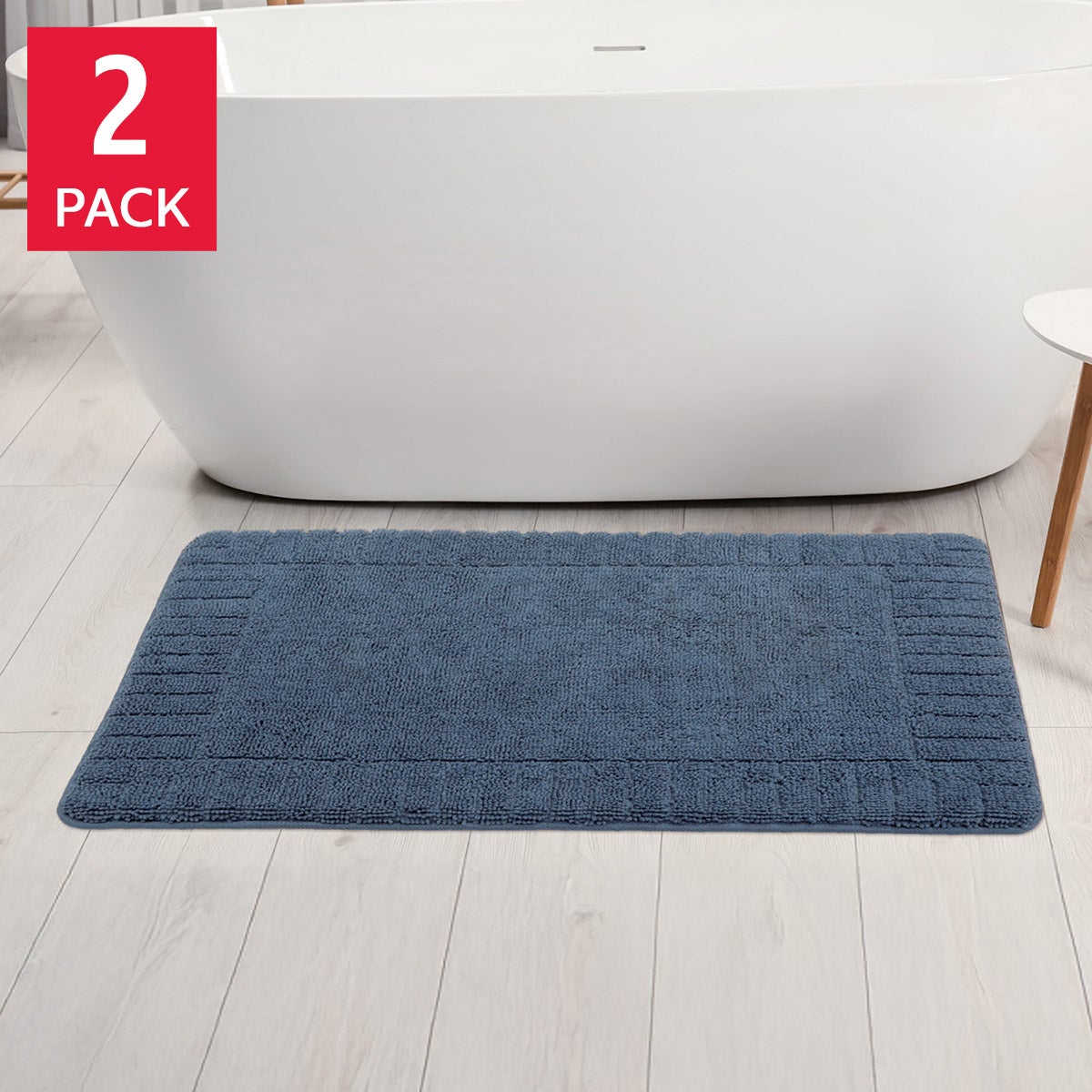 Noodle Memory Foam Bath Rug, 2-pack