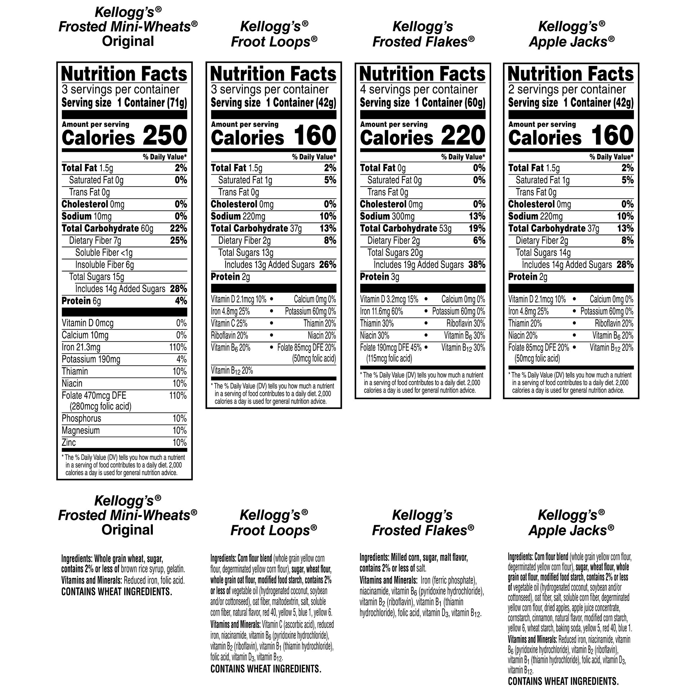 Kellogg's Cereal Cups, Family Variety Pack, 12-count