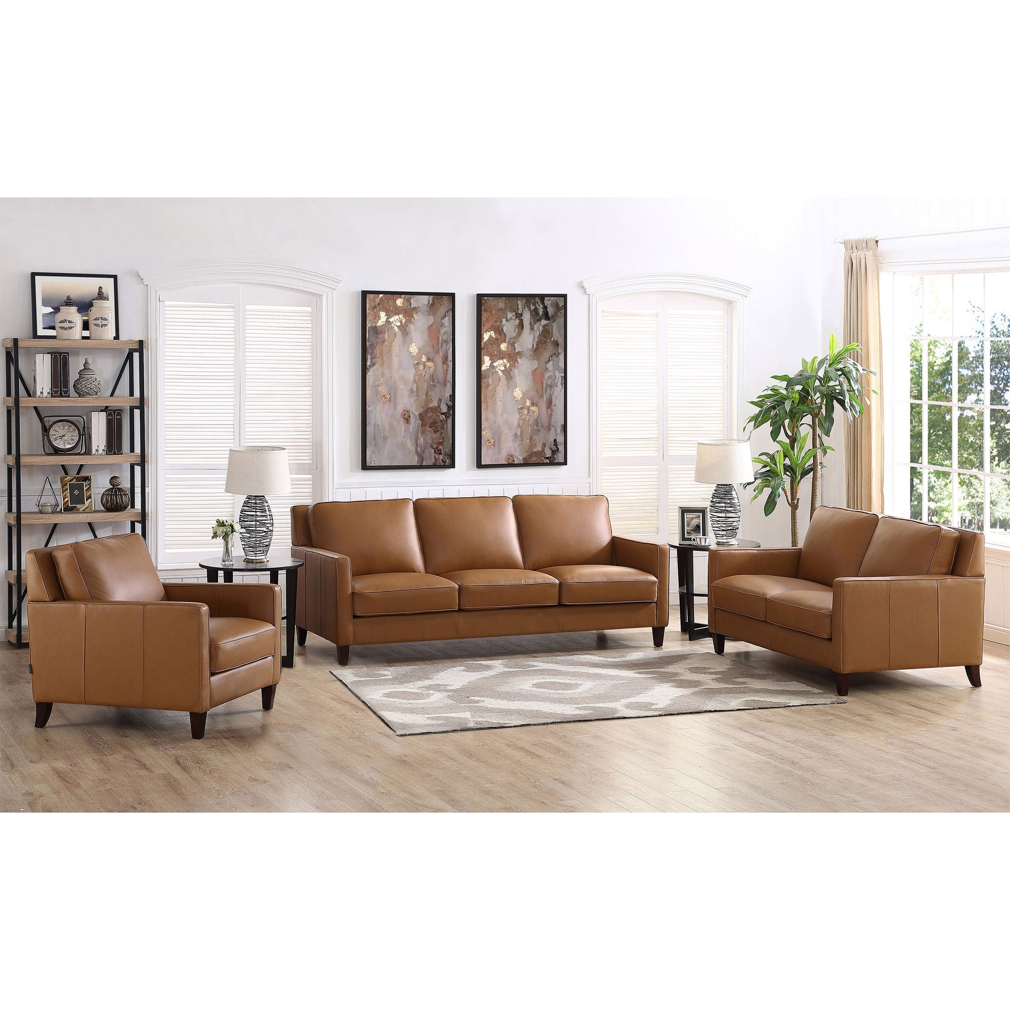 West Park 3-piece Leather Set