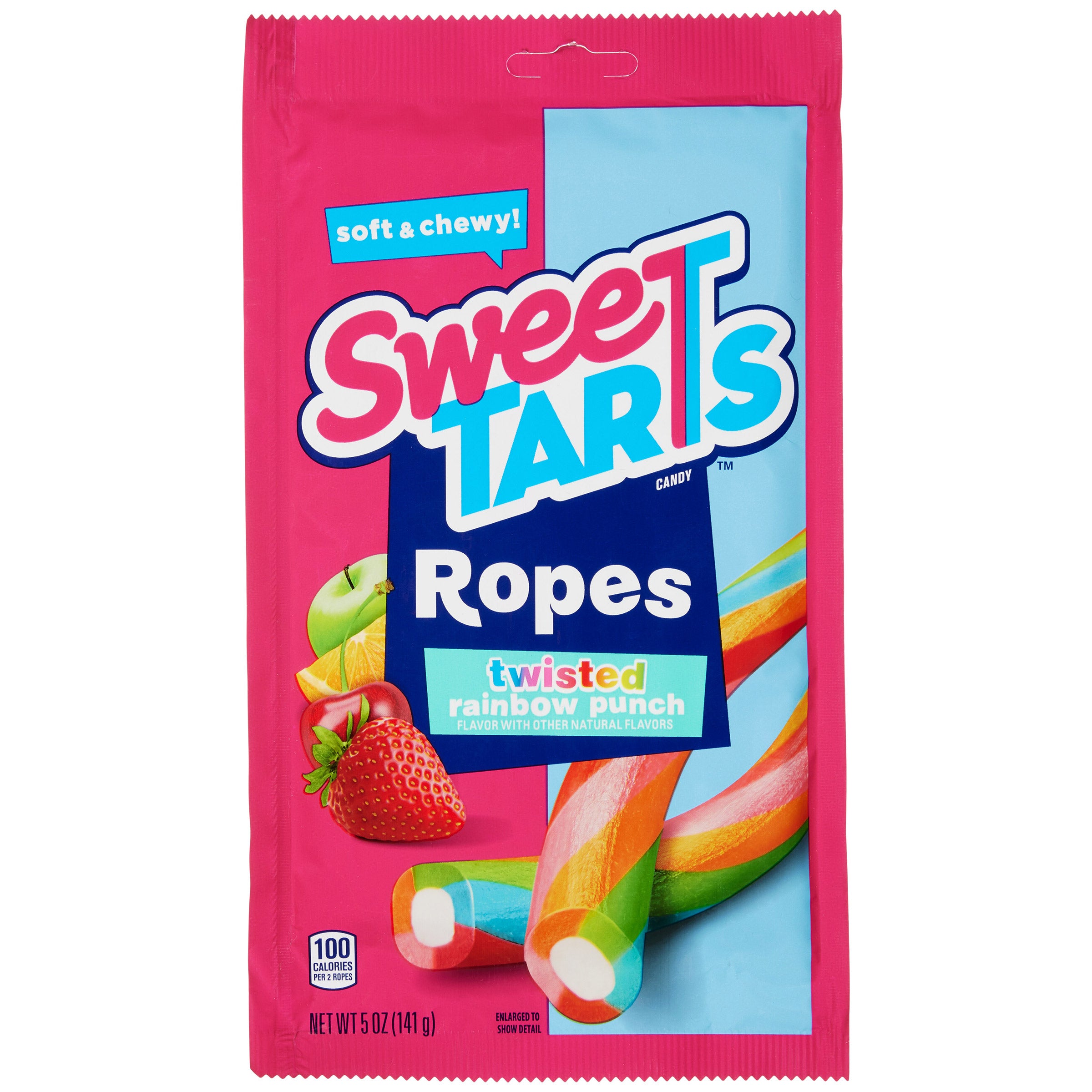 Sweet Tart, Twisted Rainbow Punch Ropes, 5 oz, 12-count