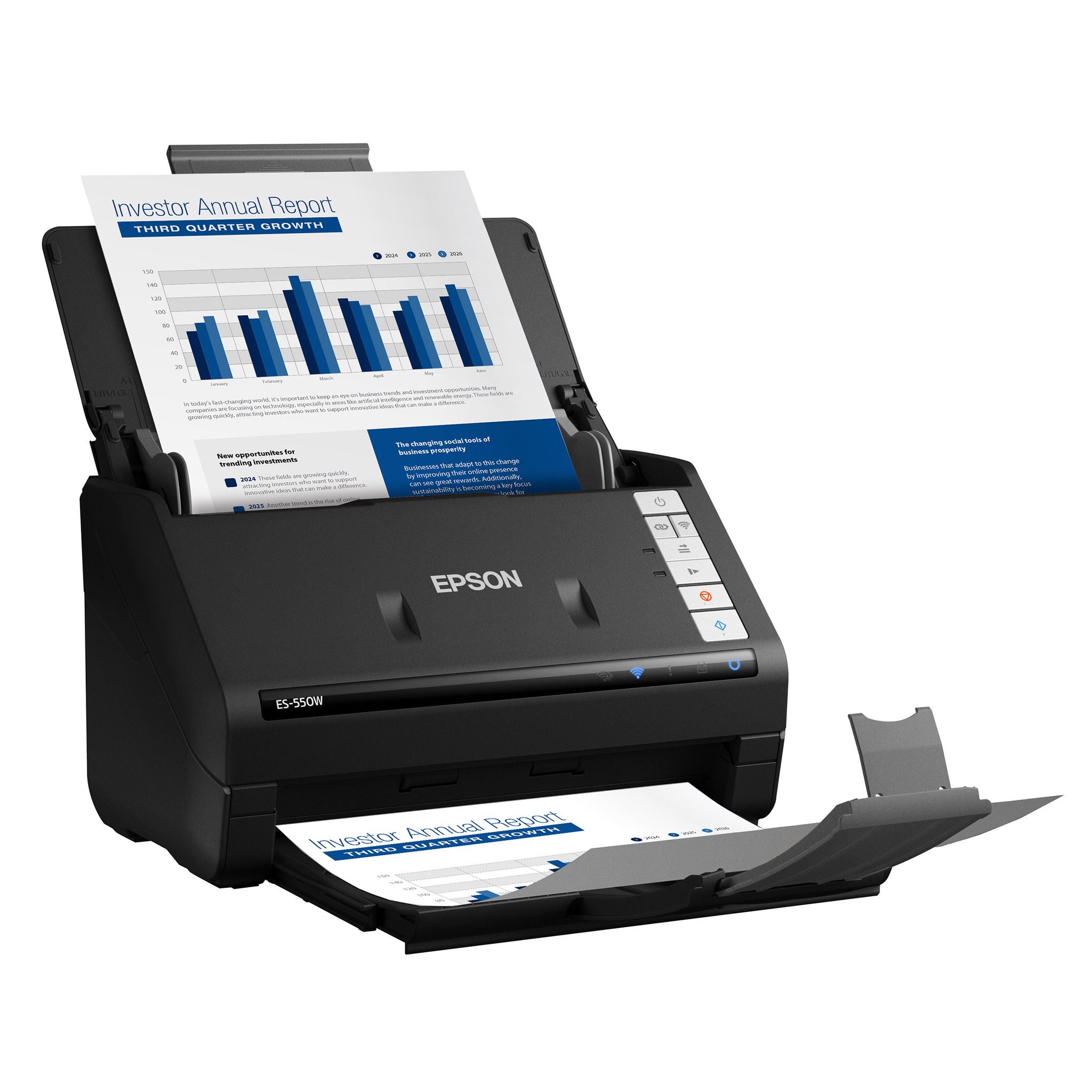 Epson WorkForce ES-550W Wireless Desktop Color Duplex Document Scanner