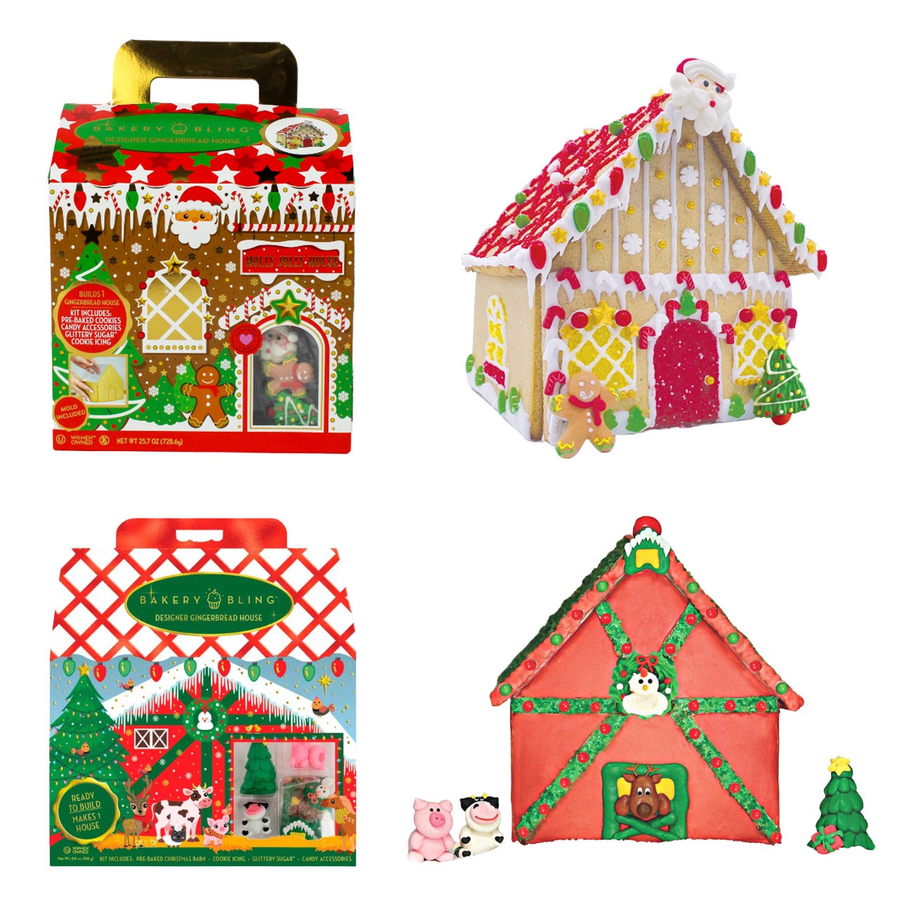 Bakery Bling Designer Gingerbread House Kits, 2-pack