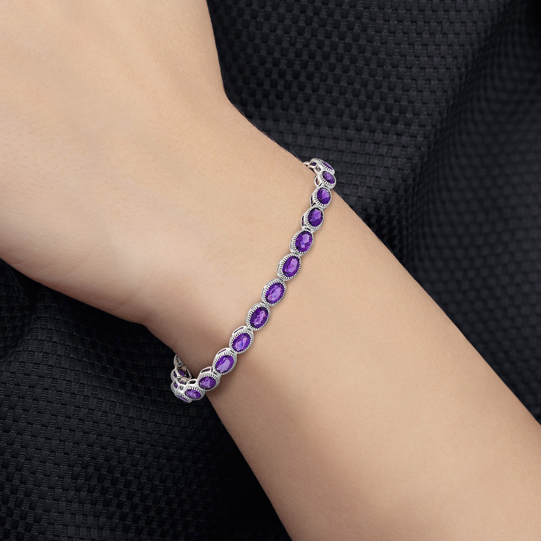 Gemstone 14kt White Gold Bracelet