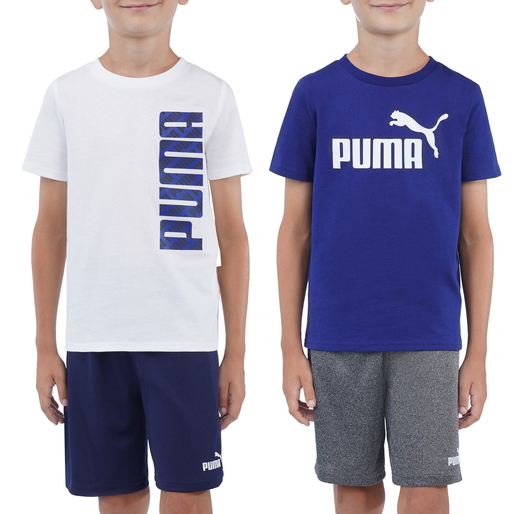 Puma Kids' 4-piece Set, Blue and White