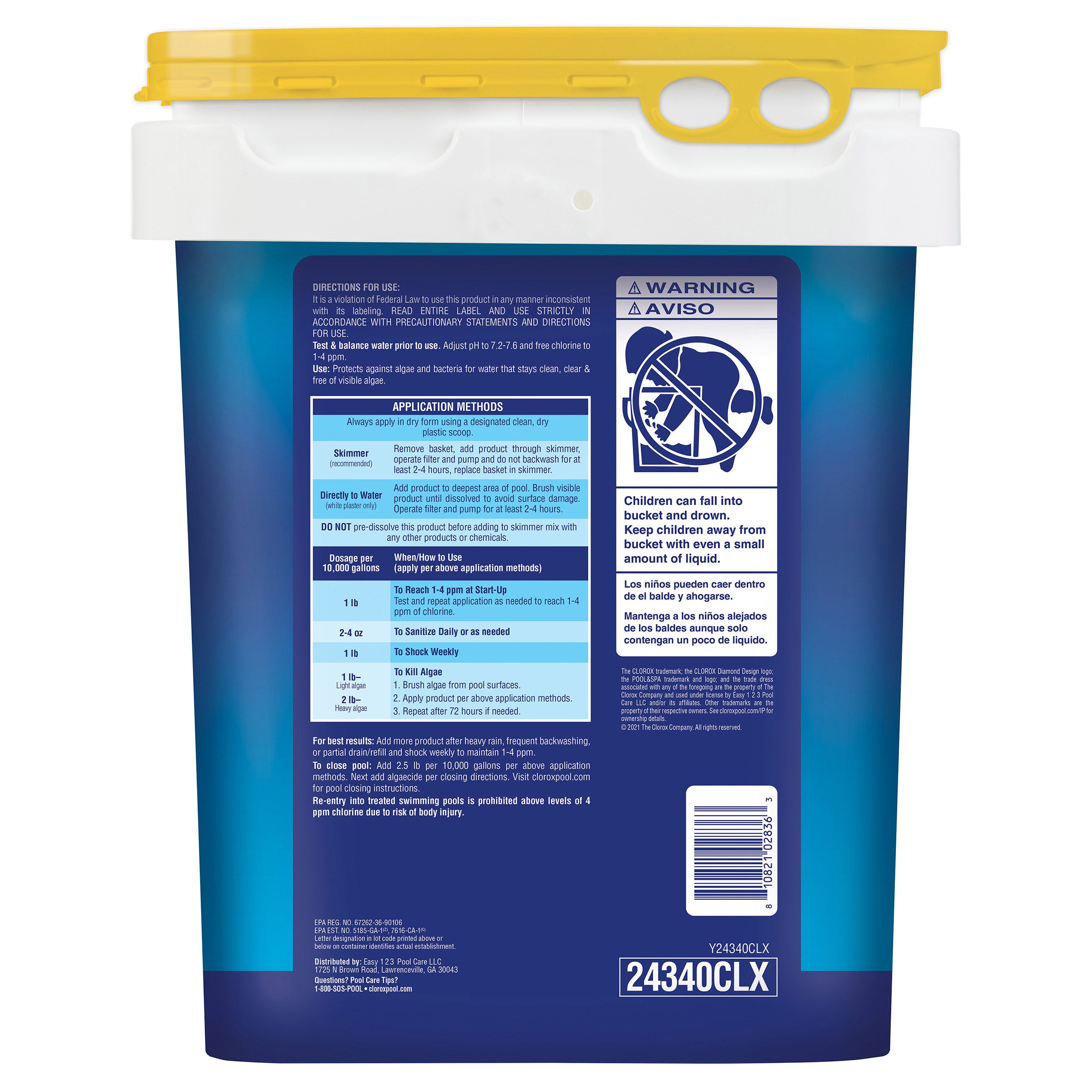 Clorox Pool & Spa All-in-One XtraBlue Chlorinating Granules, 40 lbs