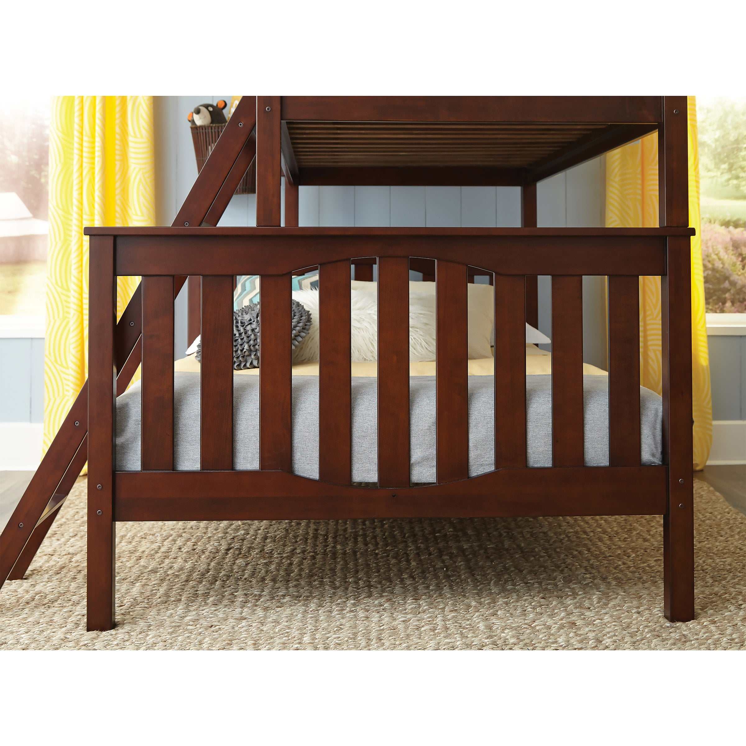 Seneca Twin Over Full Bunk Bed Collection in Dark Brown