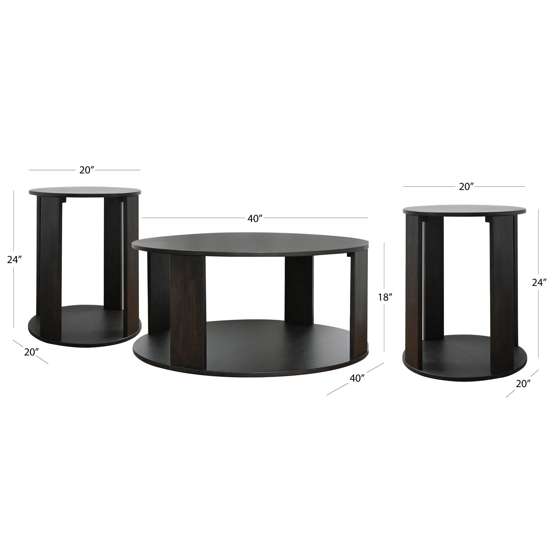 Kyson 3-piece Occasional Table set