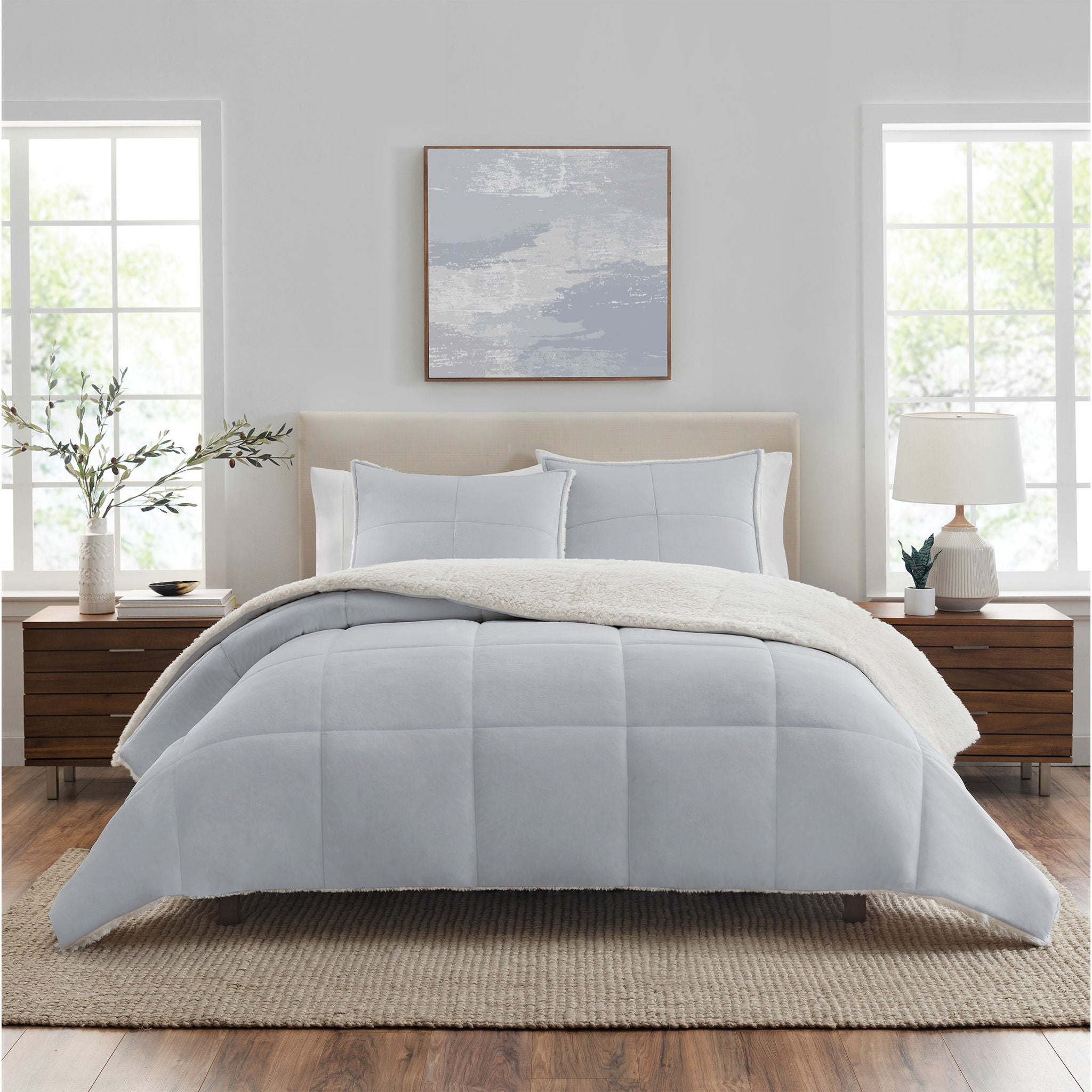 Easton Sherpa Fleece 3-piece Comforter Set