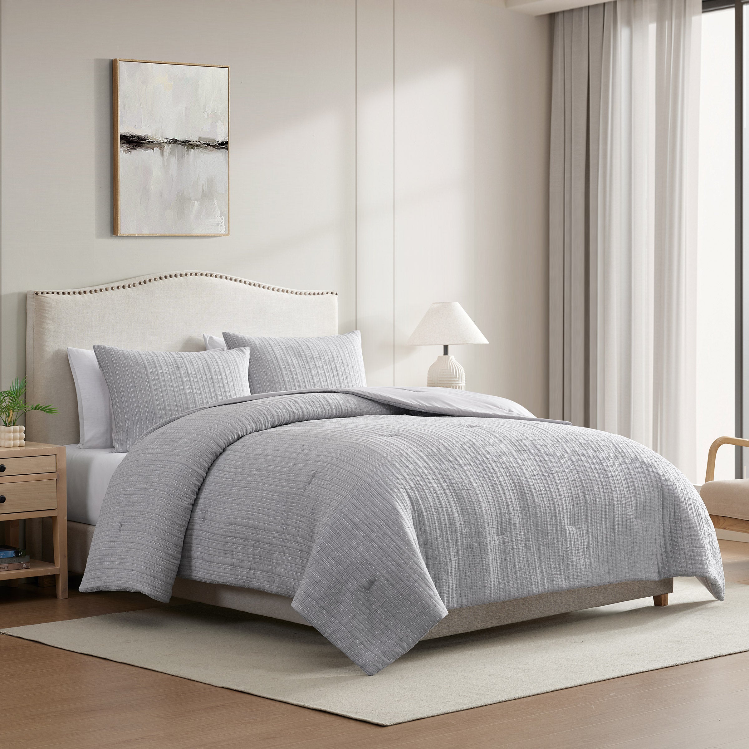 Jennifer Adams 3-piece Comforter Set, Pacifica Matelasse