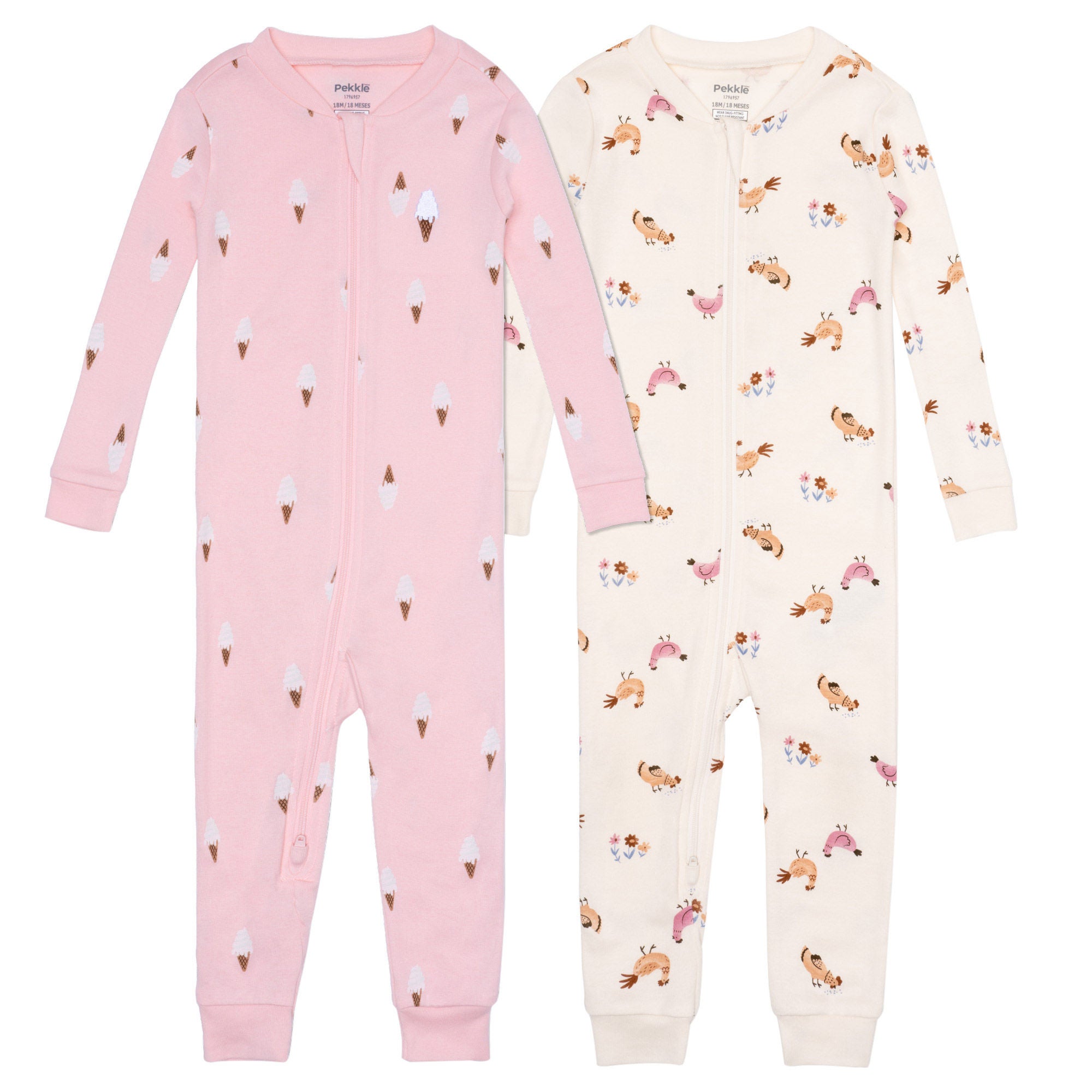 Pekkle Baby 2-pack Cotton Sleepers