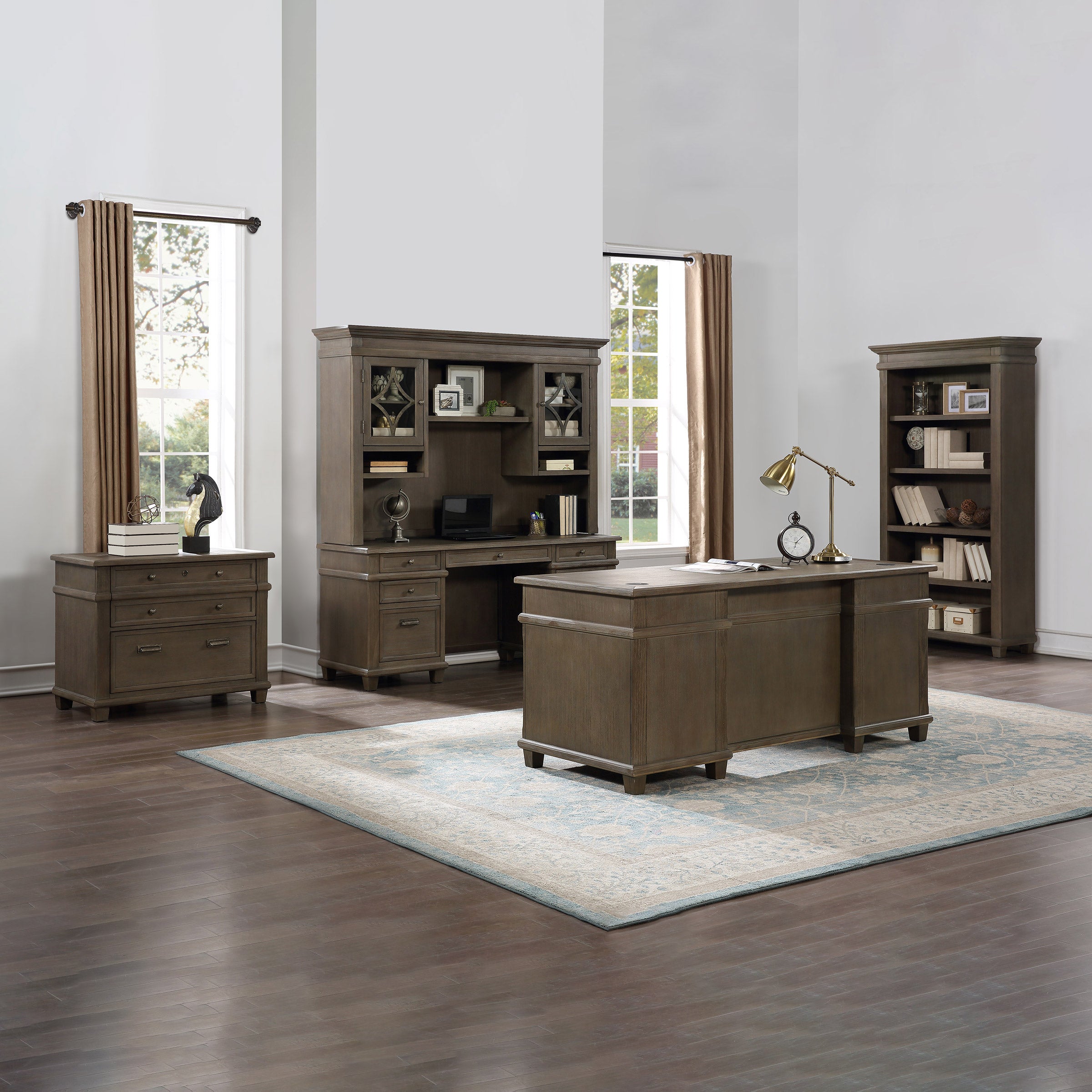 Campton Executive Desk 5-piece Office Suite