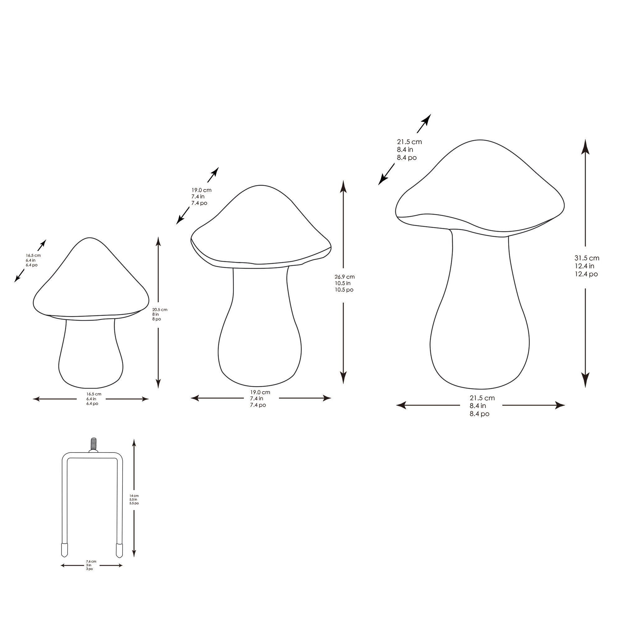 Mullally Ceramic Garden Mushrooms
