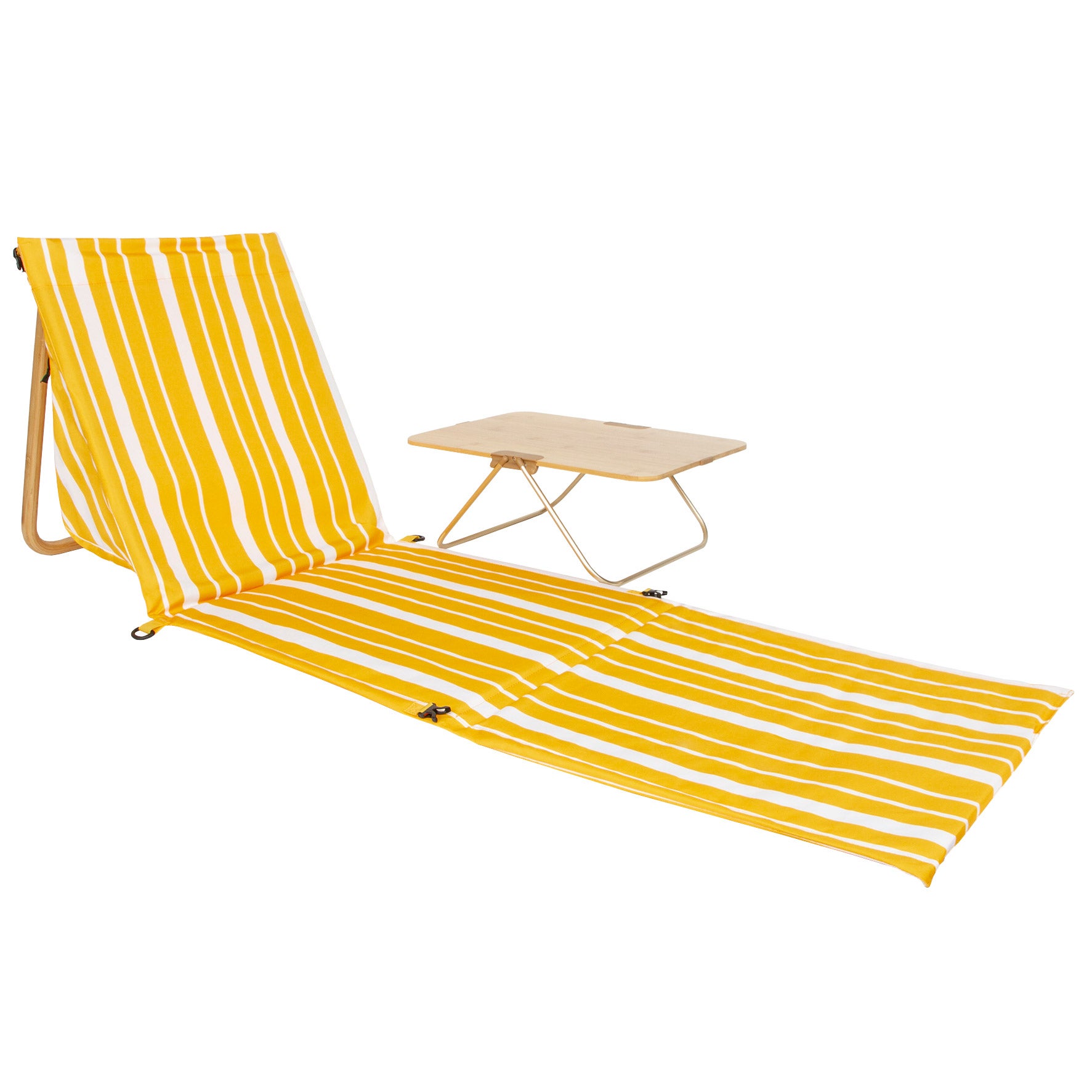 Bumboo Beach Lounger with Tray Table