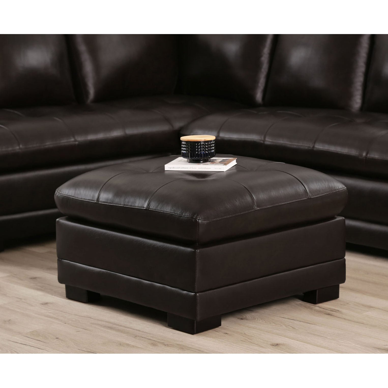 Markham Leather Sectional with Ottoman