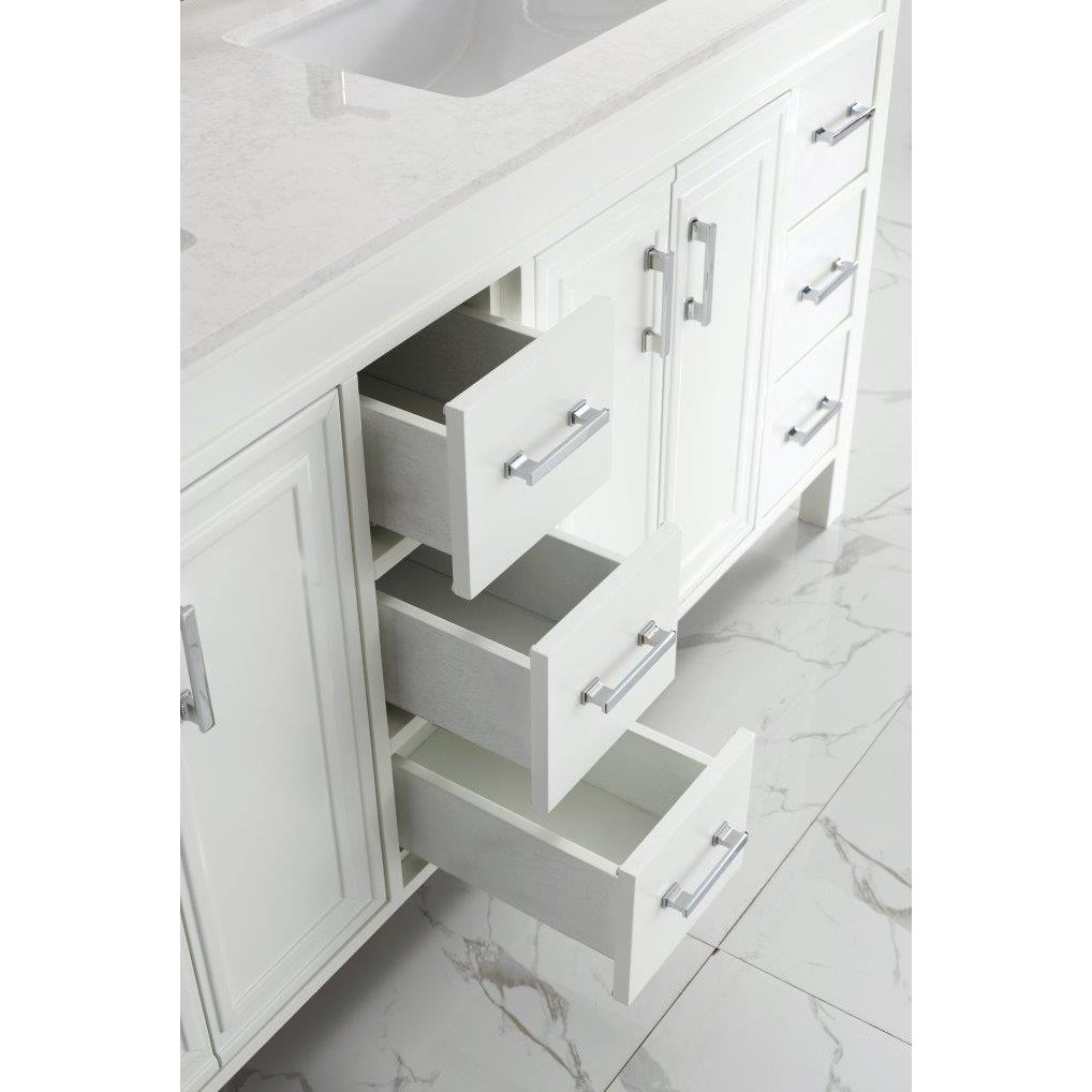 Corniche 75” White Double Sink Vanity by Studio Bathe